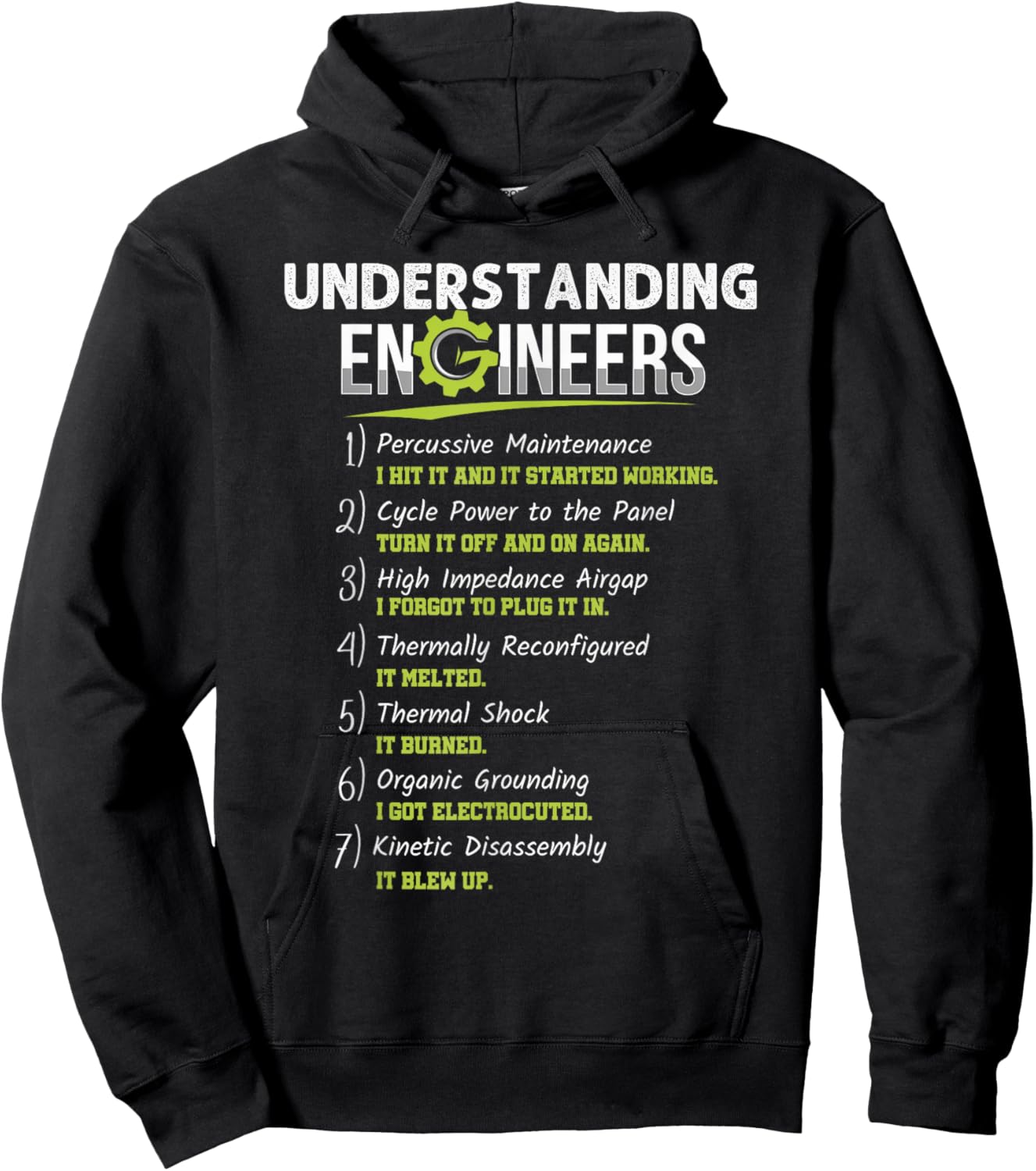 Understanding Engineers - Funny Sarcastic Engineering Hoodie - Hoodie | Black