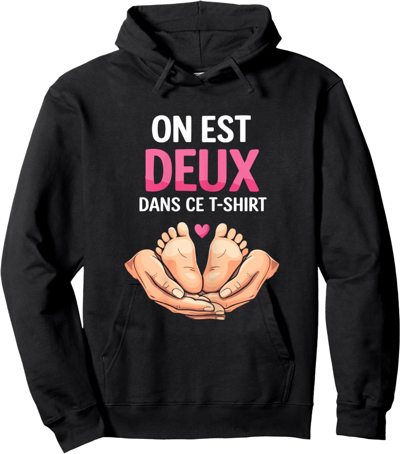 Pregnancy Announcement One Is Two in This Hoodie - Hoodie | Black
