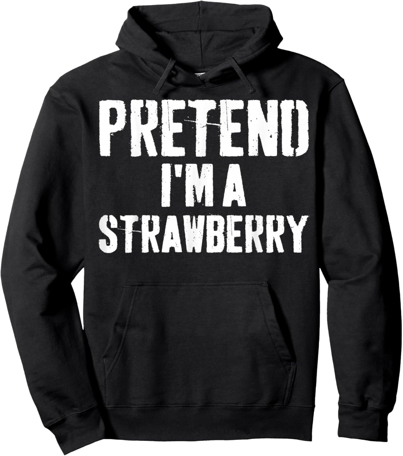 Lazy Easy Halloween Costume Pretend I'm A Strawberry Hoodie - Hoodie | Black