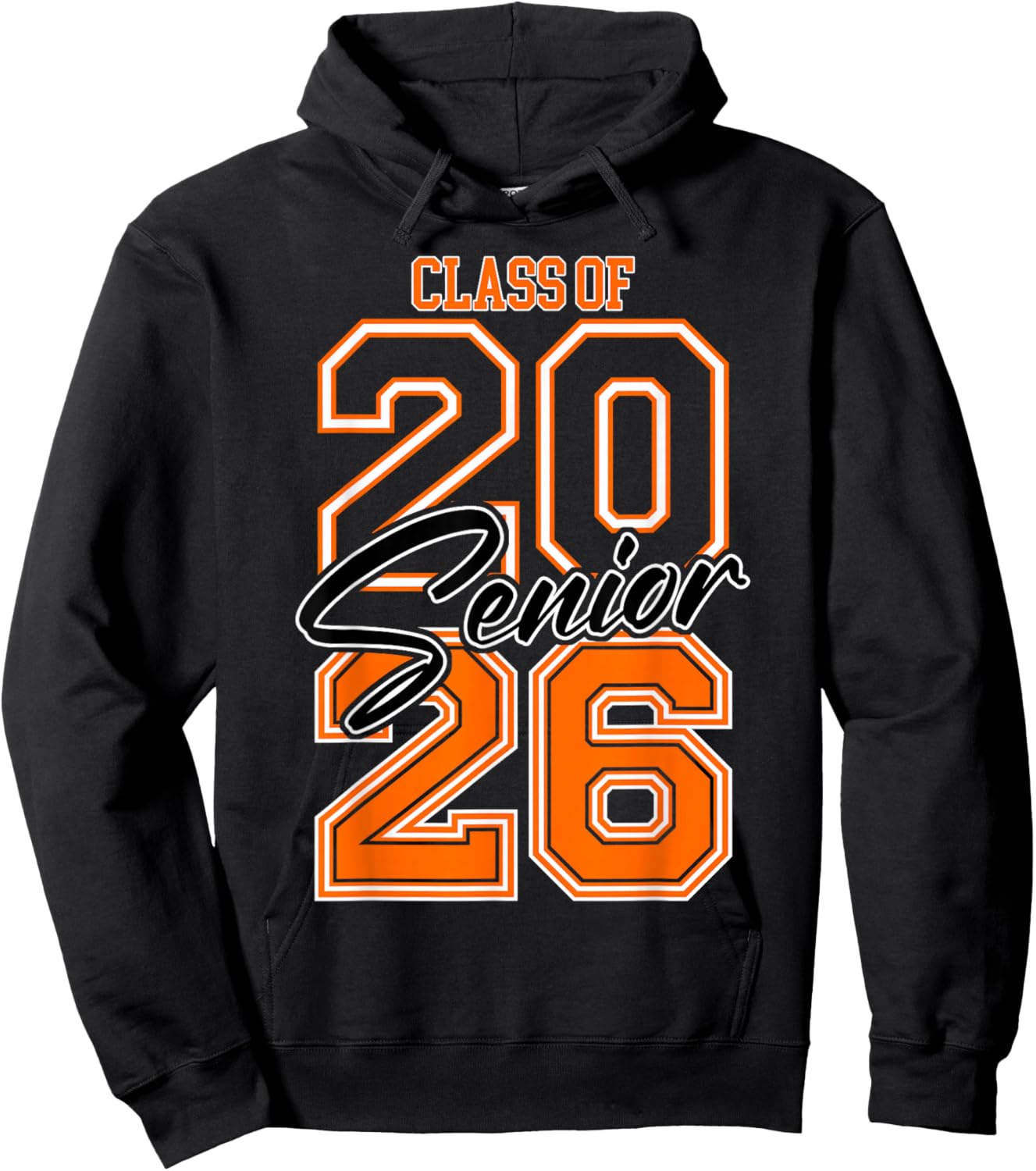 Class of 2026 Senior - 2026 Graduation Orange Vibes Hoodie - Hoodie | Black