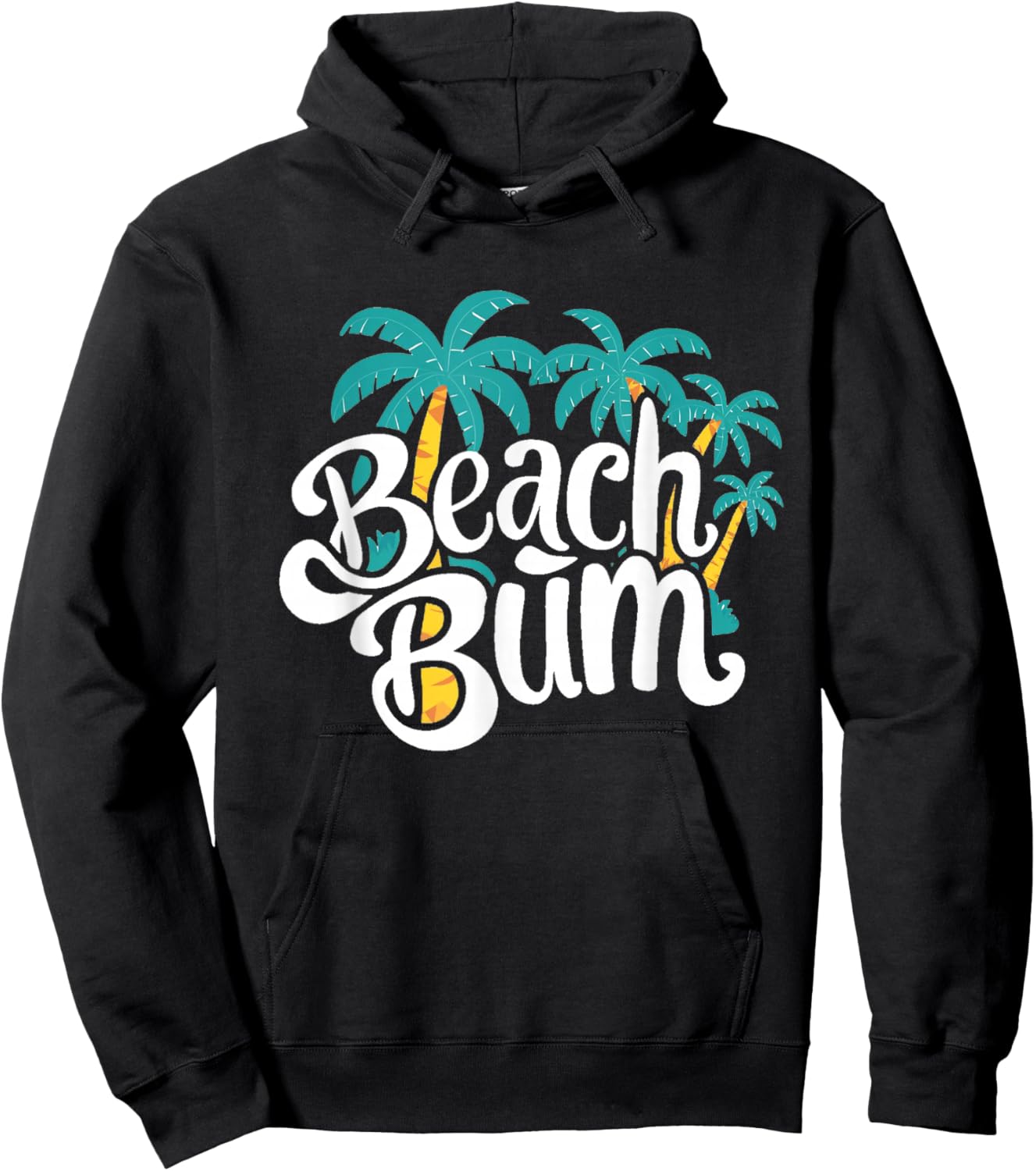 Beach Bum Summer Sandy Ocean Vibes and Waves Surfing Hoodie - Hoodie | Black