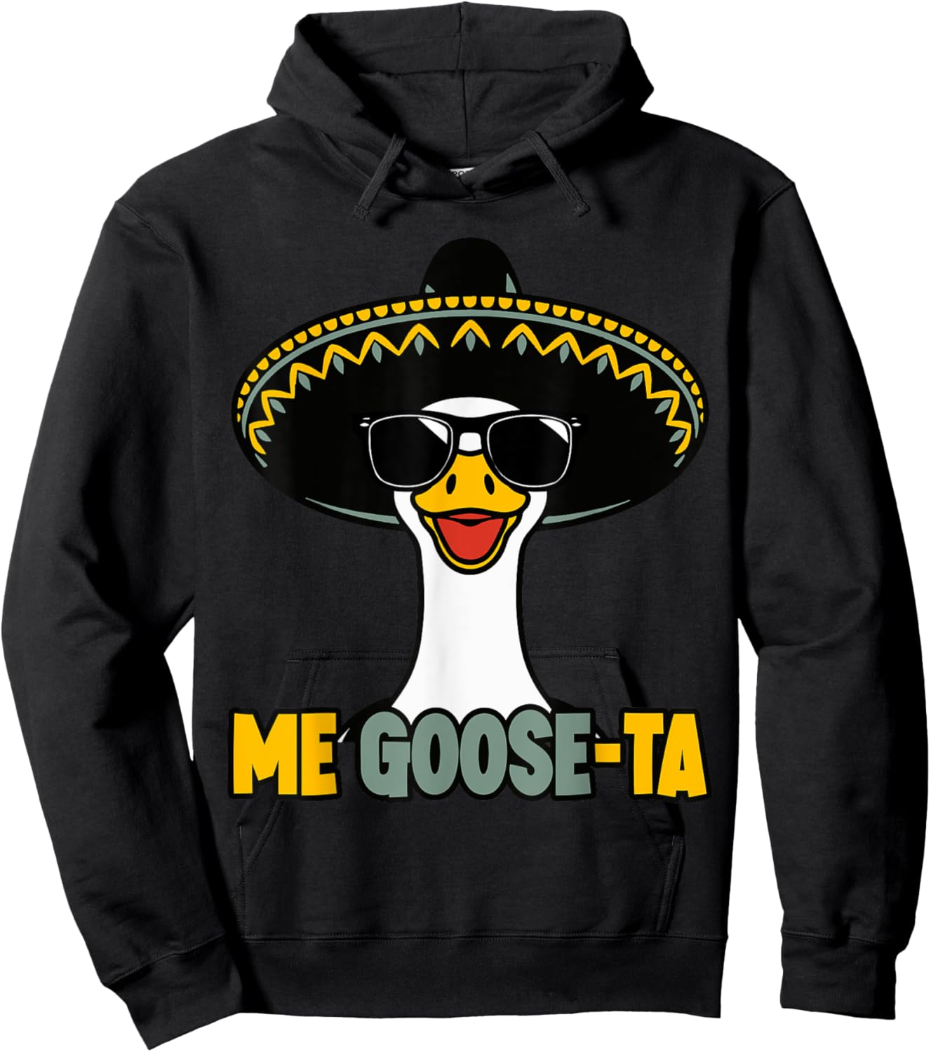 Me Goose Ta Mexican Goose Pun Spanish Men Boys Funny Hoodie - Hoodie | Black