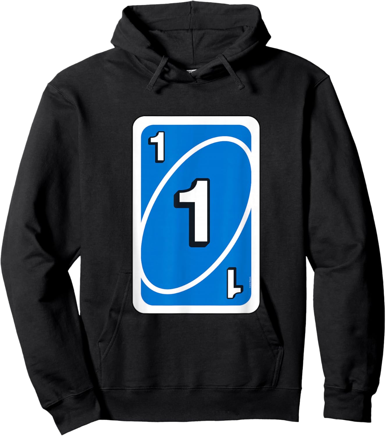 UNO Halloween Blue 1" Card Hoodie - Hoodie | Black