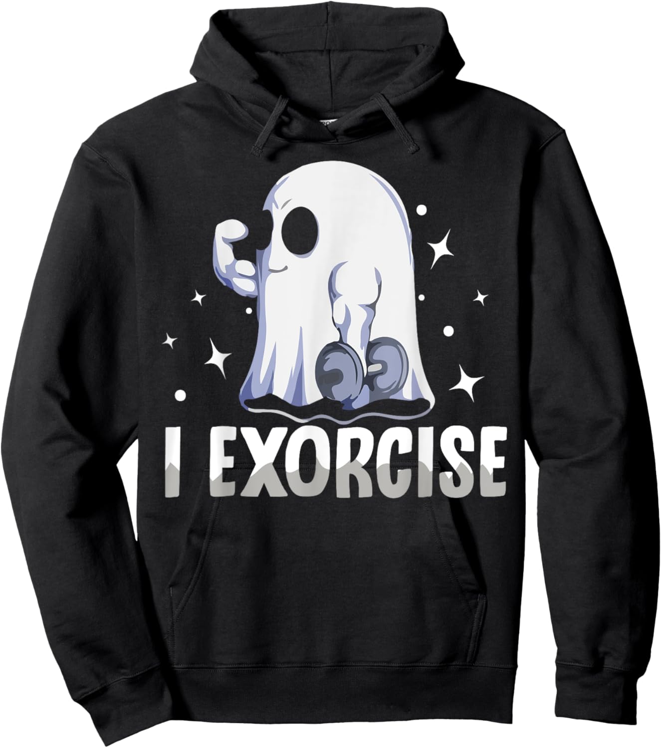 Funny Gym Exercise Workout Spooky Halloween Ghost I Exorcise Hoodie - Hoodie | Black