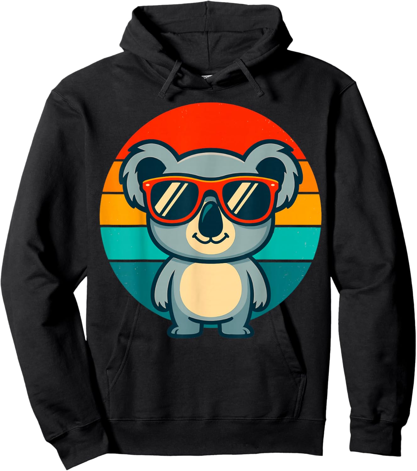 Retro Koala with Sunglasses Hoodie - Hoodie | Black