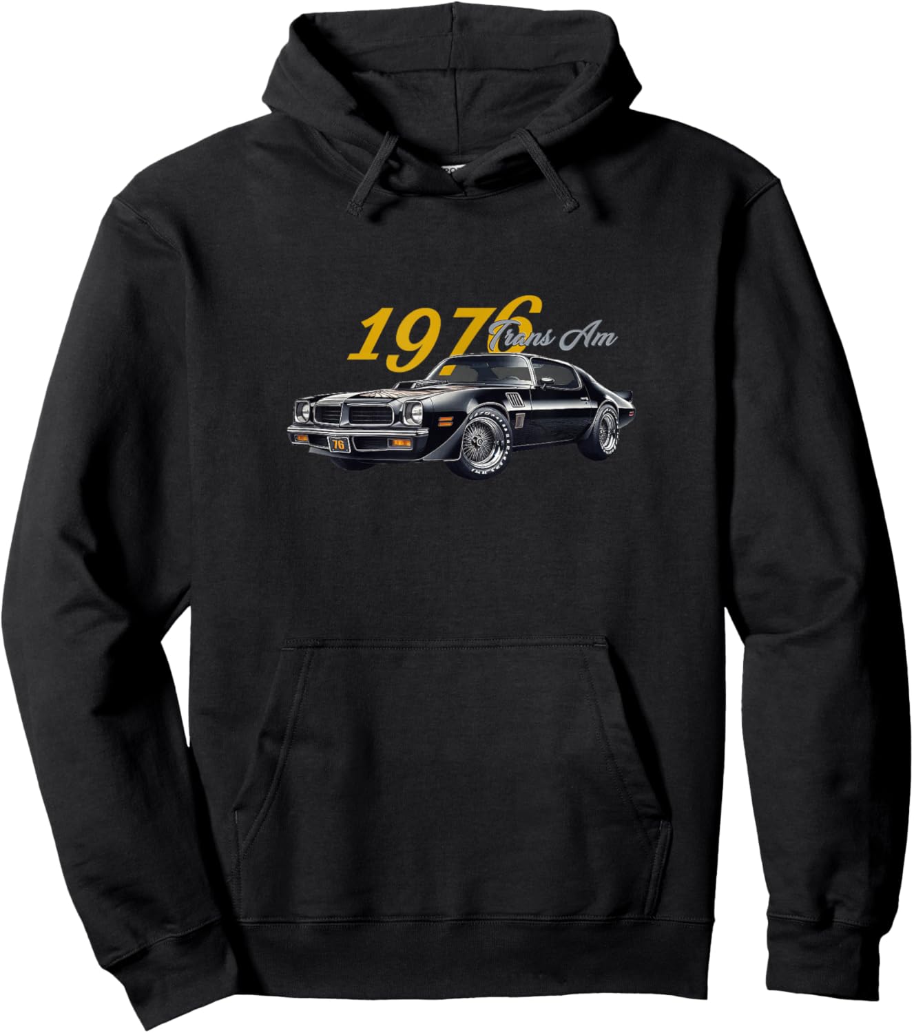 Classic 1976 Trans AM, Vintage American Muscle Cars, 1970s Hoodie - Hoodie | Black