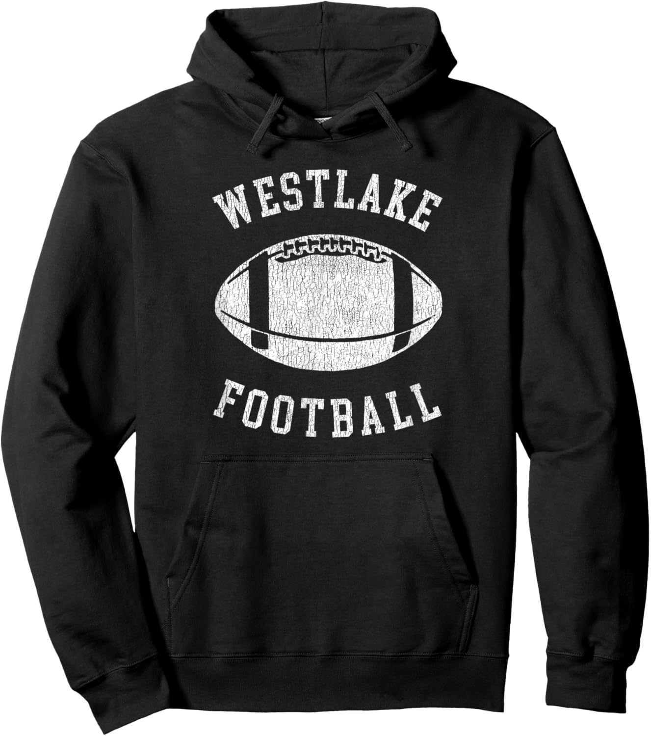 Westlake Football Distressed Vintage 80's Throwback Classic Hoodie - Hoodie | Black