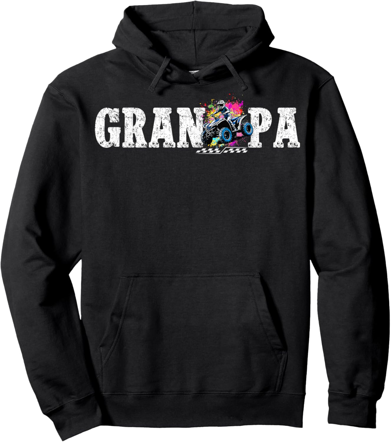 Grandpa ATV Birthday Hoodie - Hoodie | Black