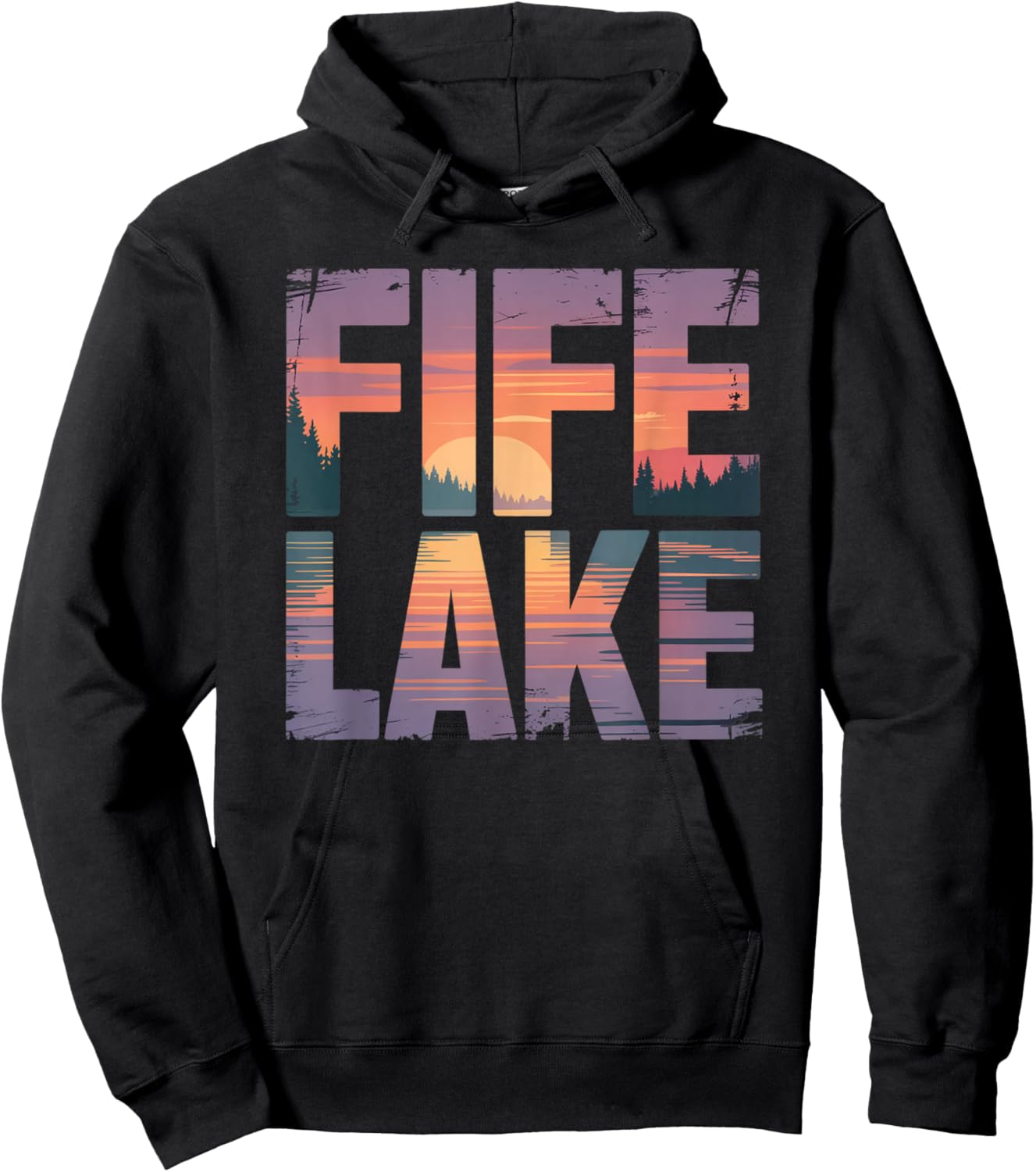 Fife Life Fife Lake Up North Sunset Michigan MI Hoodie - Hoodie | Black
