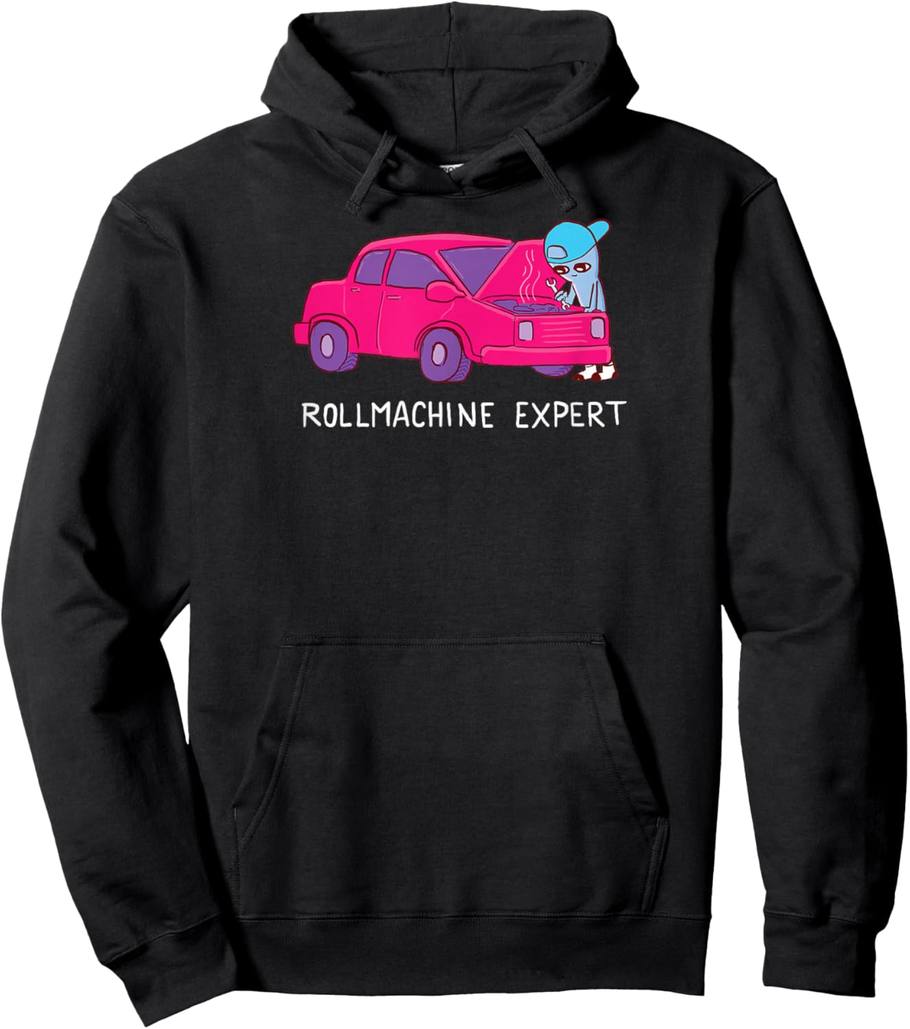 Threadless Nathan W. Pyle Rollmachine Expert Graphic Hoodie - Hoodie | Black