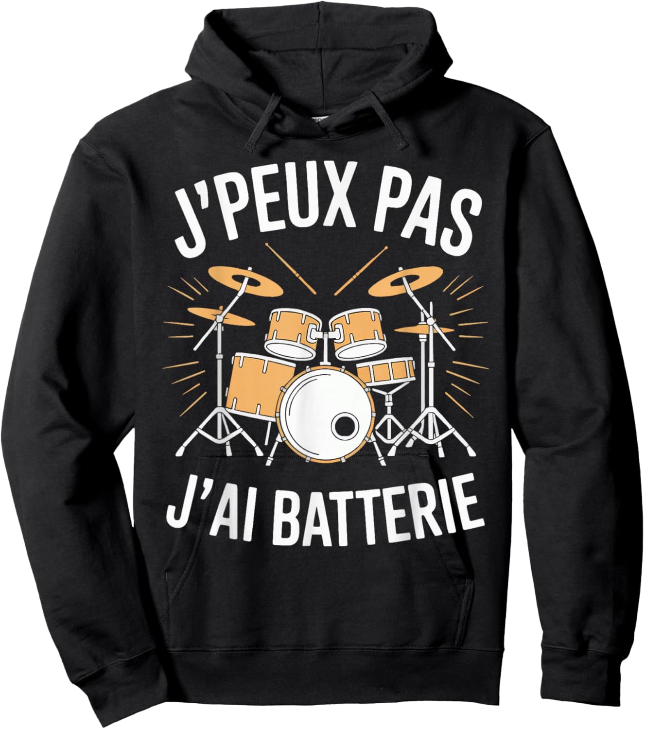 J'Peux Pas J'Ai Batterie Humour Gift Funny Battery Hoodie - Hoodie | Black