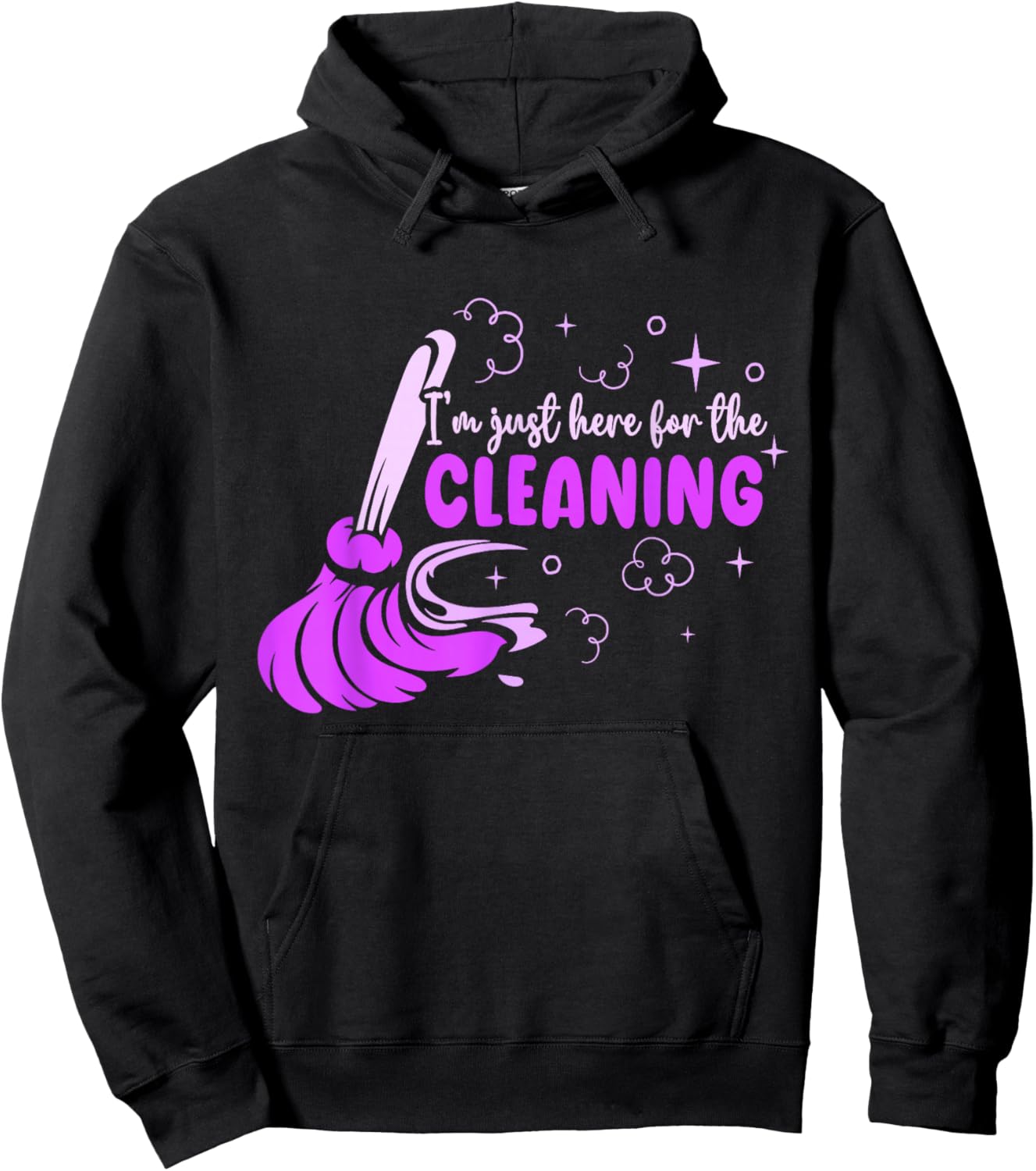 Housekeeping Manager Housekeeper Gift , Women's Adults, Black, Small, Short Sleeve, , , Letter Print, Household, Modern, Casual, All Seasons, Vacuum Cleaner Theme Hoodie - Hoodie | Black