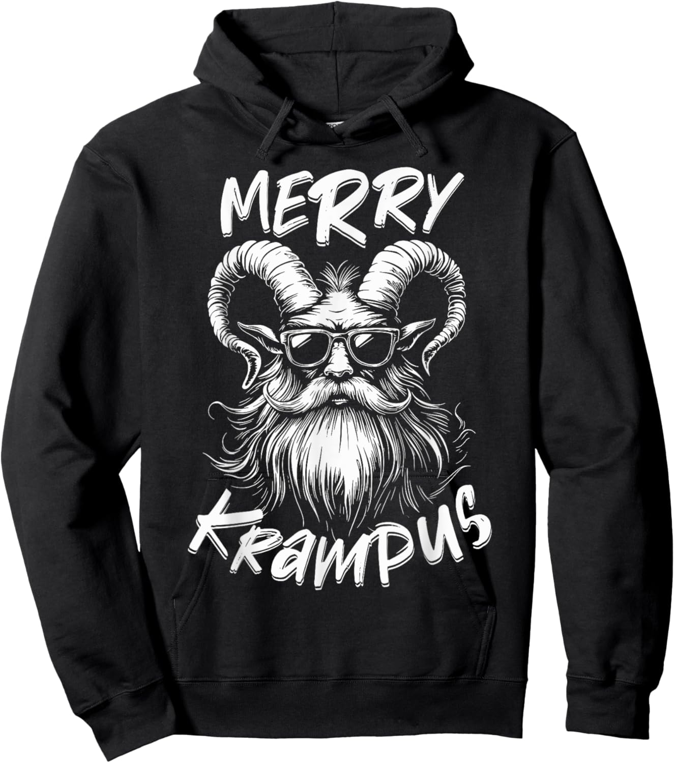 Merry Krampus Mythical Kids Christmas Horror Hoodie - Hoodie | Black