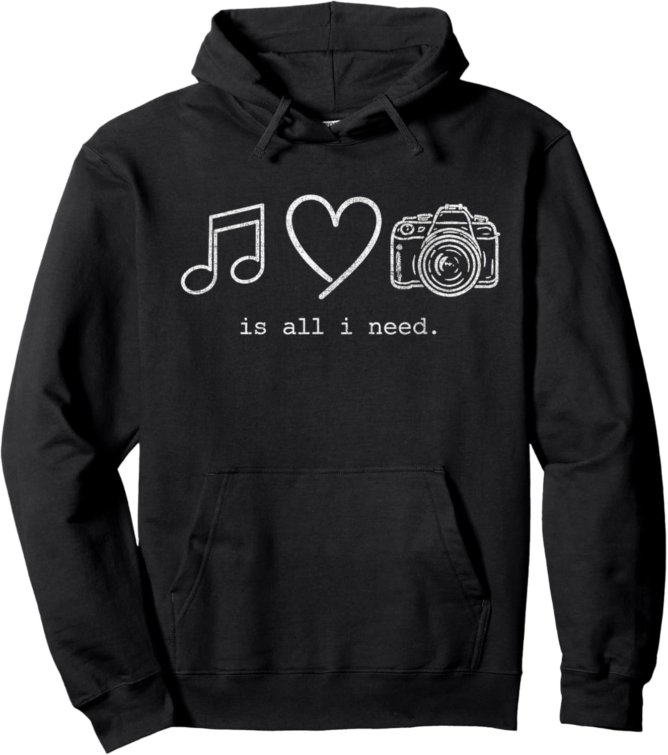 Photographe Musique Love Camera is All I Need Photographie Hommes Hoodie - Hoodie | Black