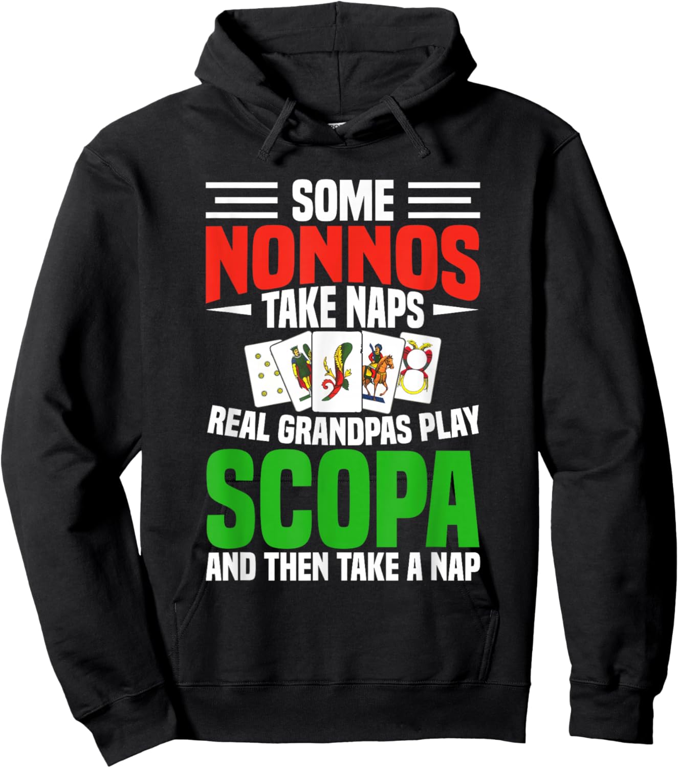 Scopa Card Game Lover | Italian Classic Game Hoodie - Hoodie | Black