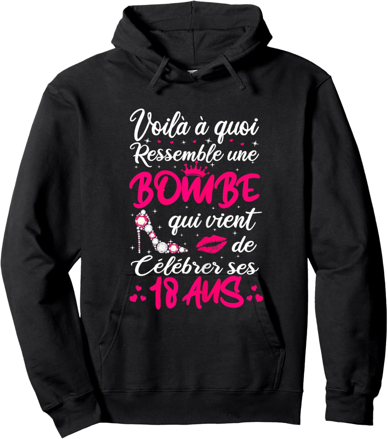 Birthday 18 Year Old Girl Bomb Gift Humor Funny Party Hoodie - Hoodie | Black