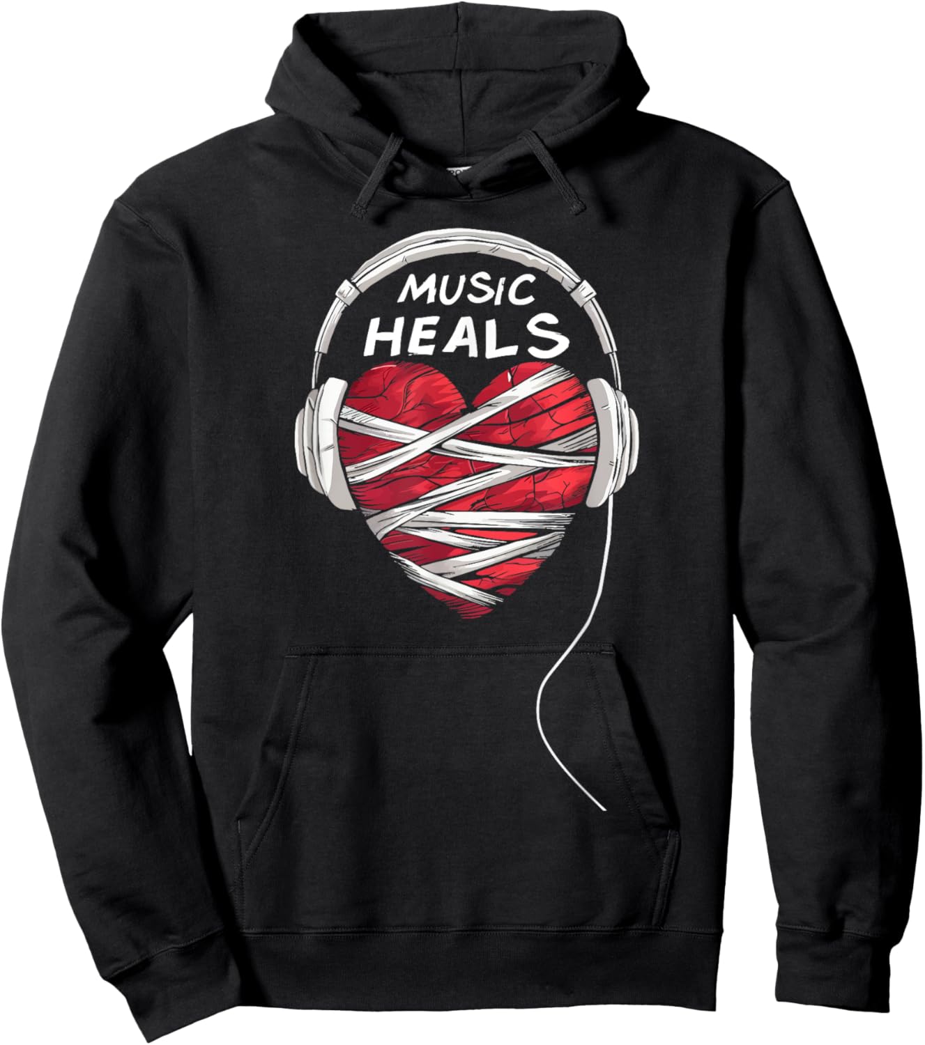 Music Heals Musician Music Lover Hoodie - Hoodie | Black