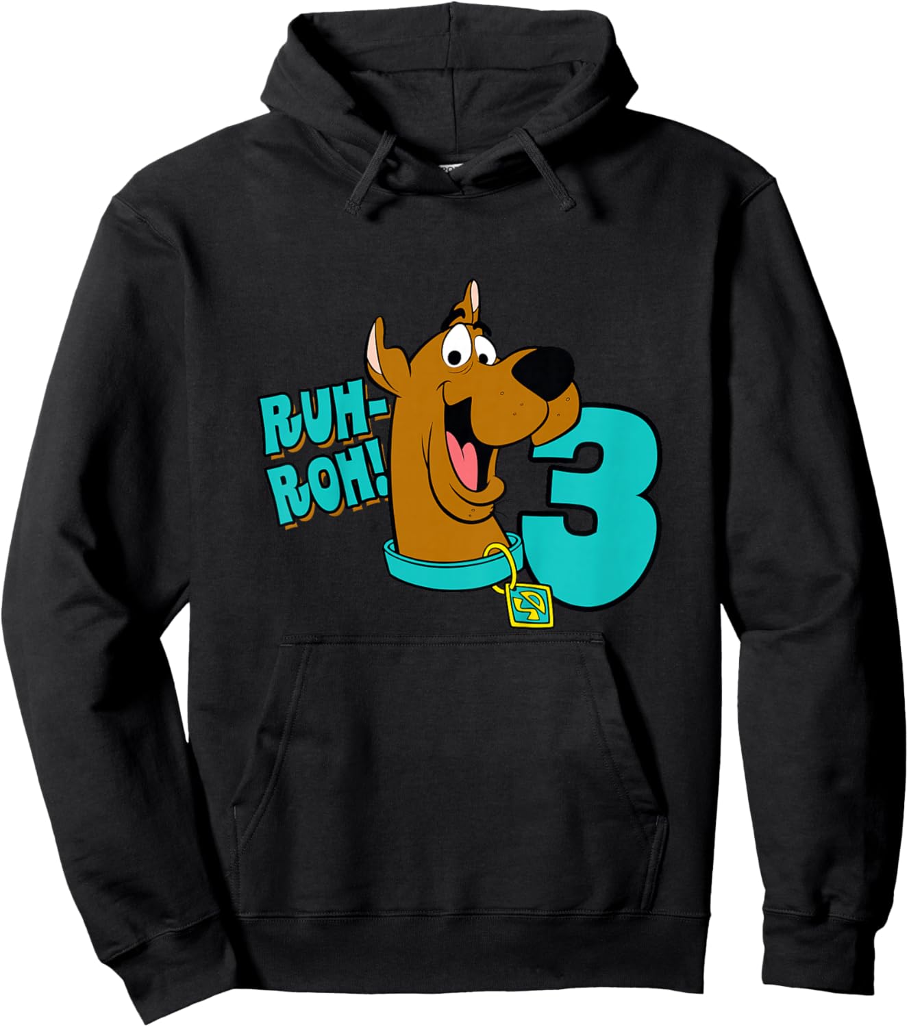Kids Scooby-Doo 3rd Birthday Ruh-Roh! I'm 3! Hoodie - Hoodie | Black
