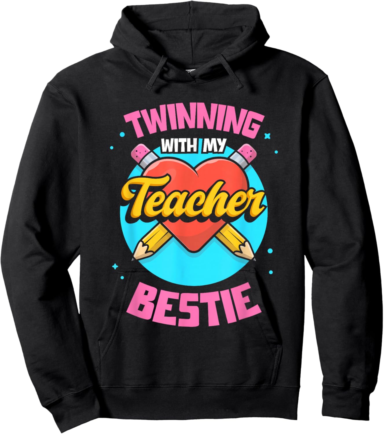 Teacher Twins Day Twinning With My Teacher Bestie Hoodie - Hoodie | Black
