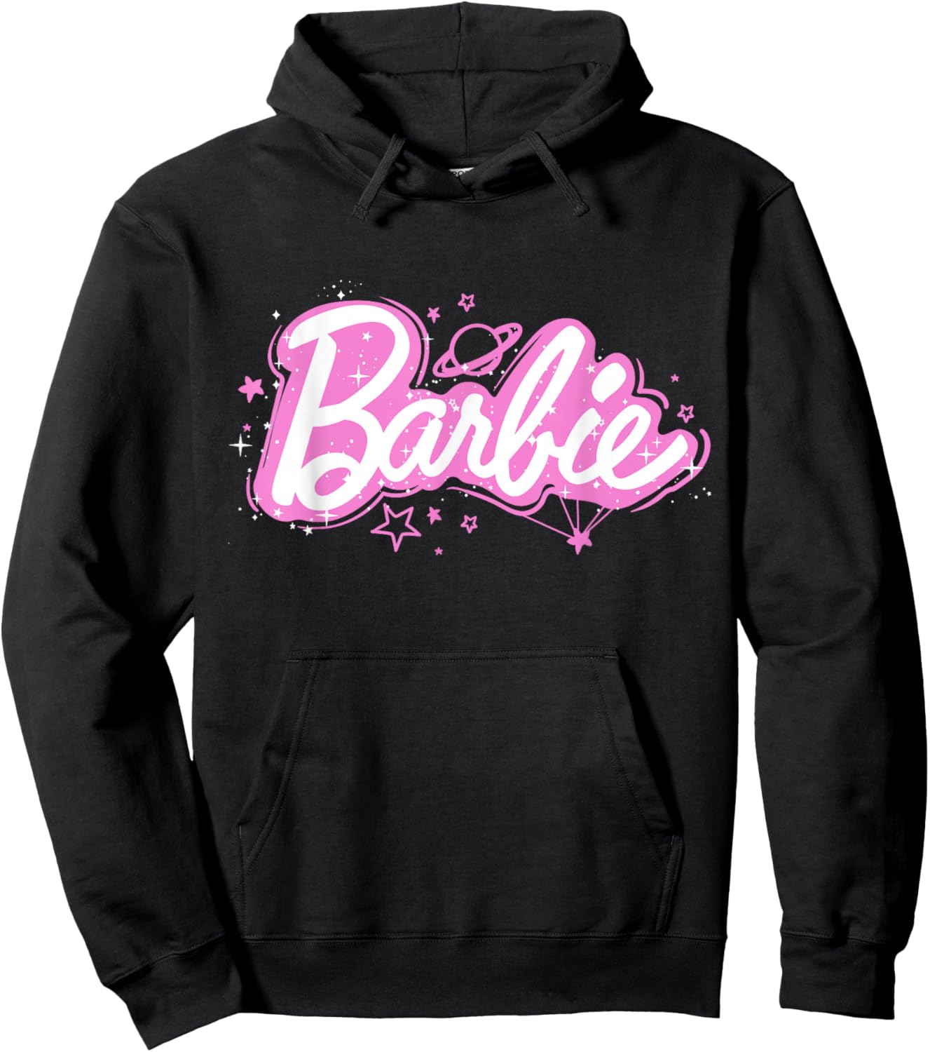 Barbie Pink Cosmic Logo Hoodie - Hoodie | Black