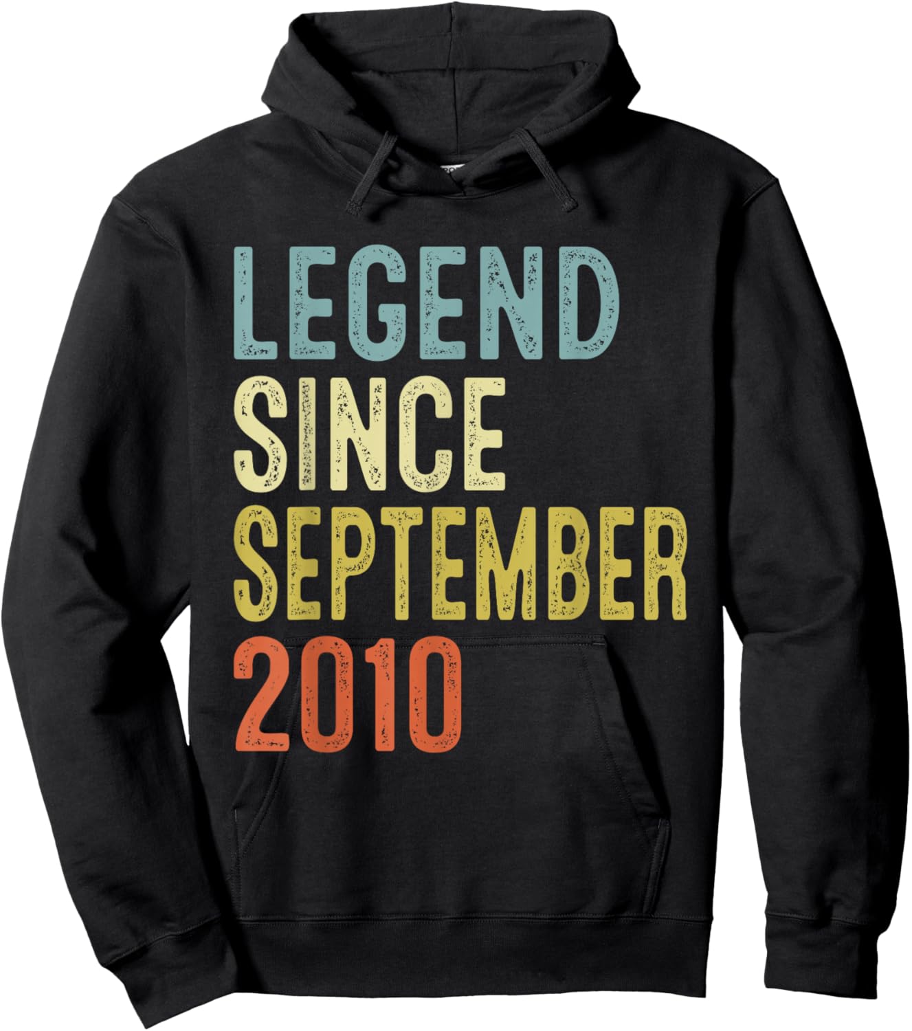 Legend Since September 2010 15th Birthday Gifts 15 Year Old Hoodie - Hoodie | Black