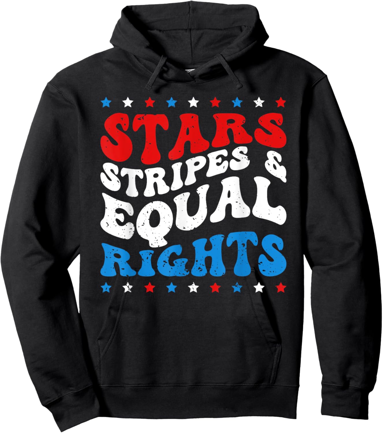 Stars Stripes And Equal Rights Women's Rights 4th Of July Hoodie - Hoodie | Black
