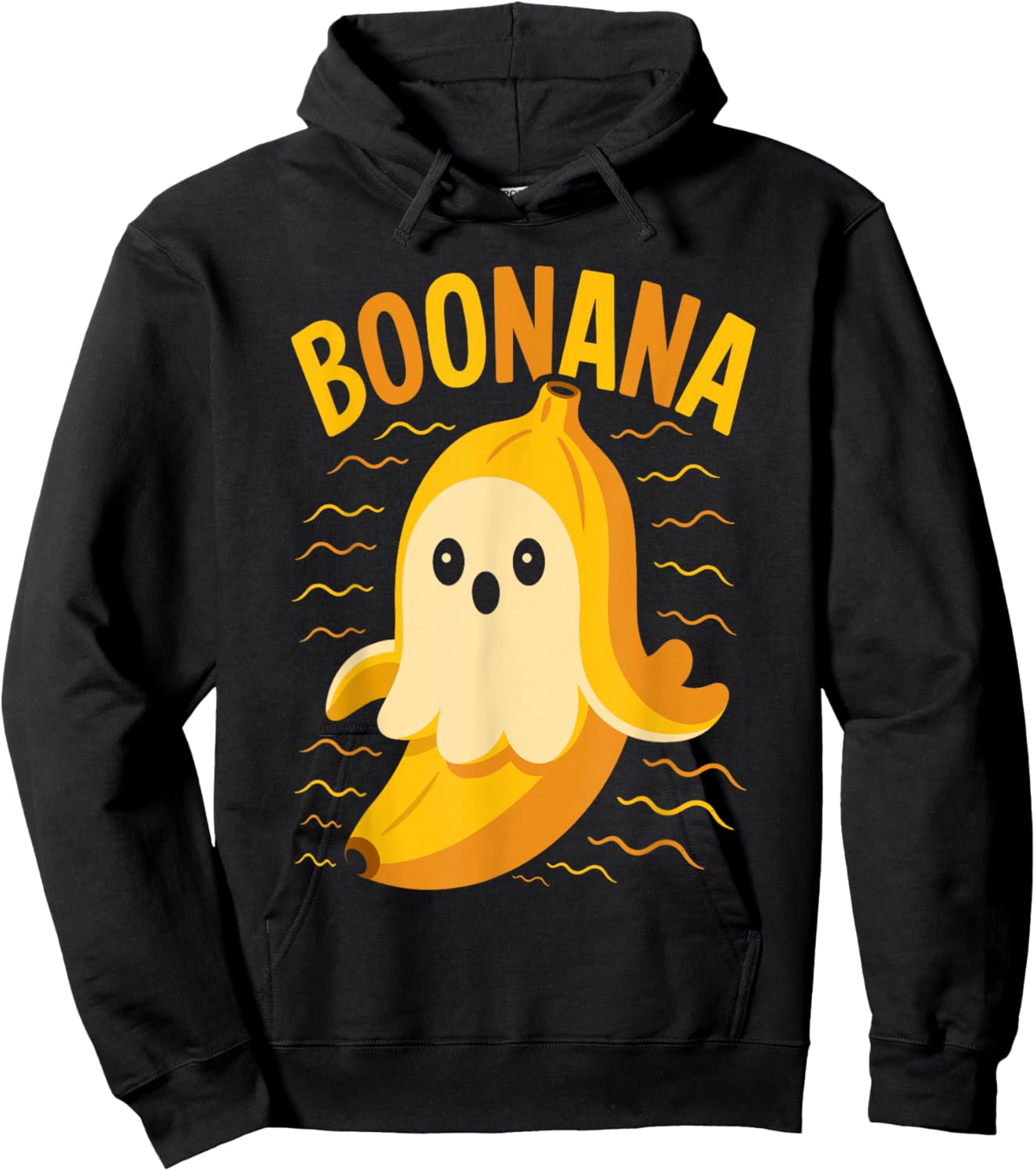 Boonana Cute Ghost Banana Ghost Food Halloween Costume Hoodie - Hoodie | Black
