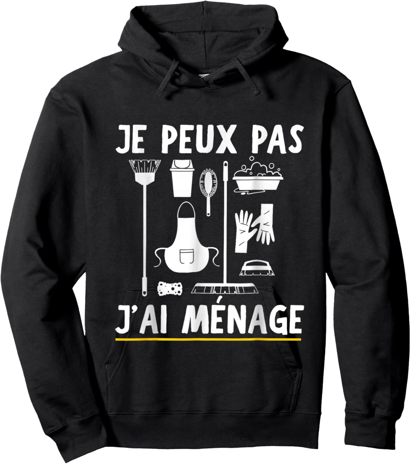 Je Peux Pas J'Ai Household Funny Funny Quote Design Hoodie - Hoodie | Black