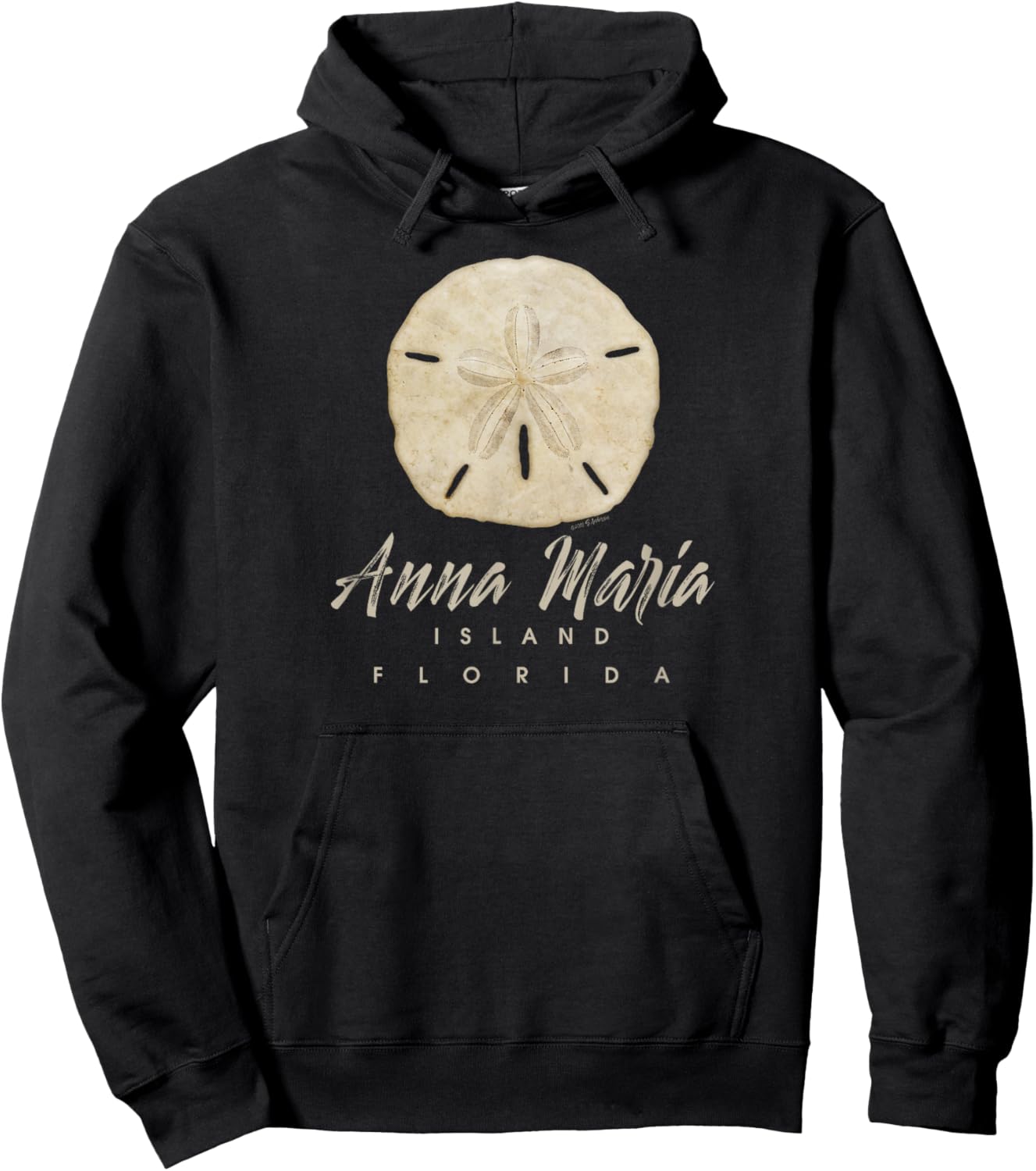 Anna Maria Island, Florida Shelling Gift Souvenir SandDollar Hoodie - Hoodie | Black