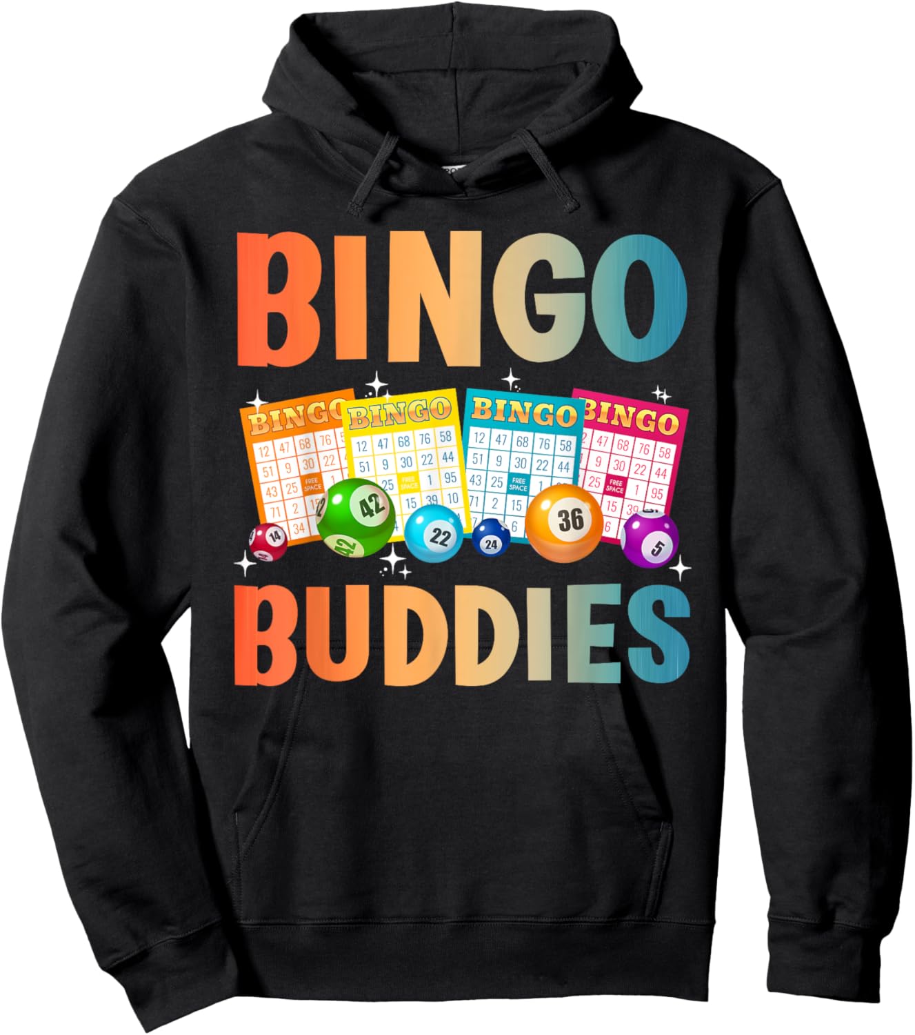 Bingo Buddies Design Women Bingo Lover Bingo Player Hoodie - Hoodie | Black