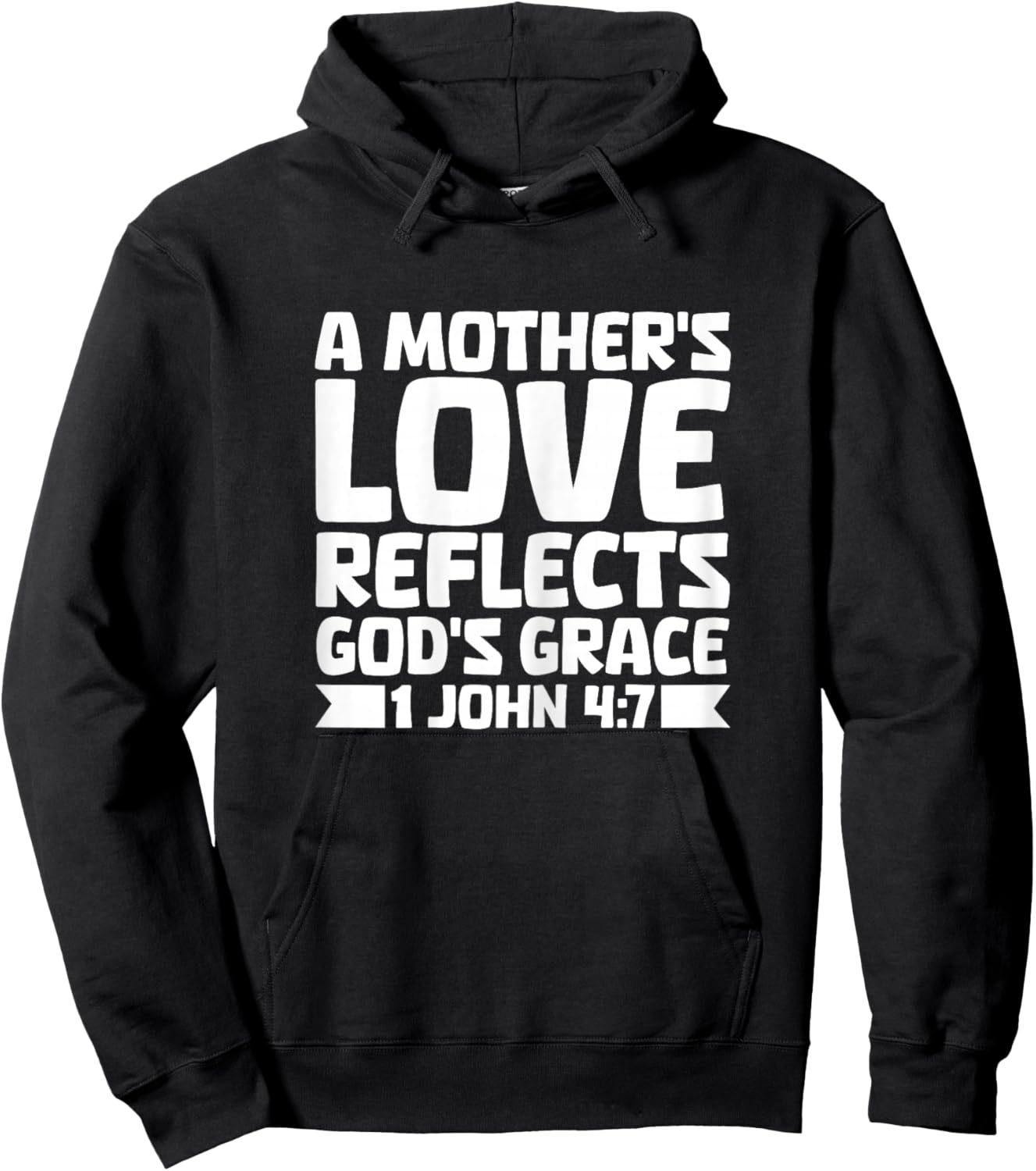 Mothers Love Reflects God Grace Mothers Day Christian Mom Hoodie - Hoodie | Black