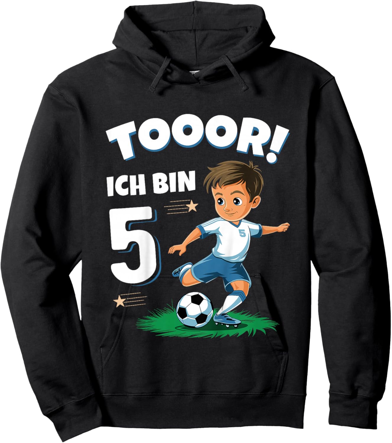 Children's 5th Birthday Boy Girl Football Gifts Football , black Hoodie - Hoodie | Black