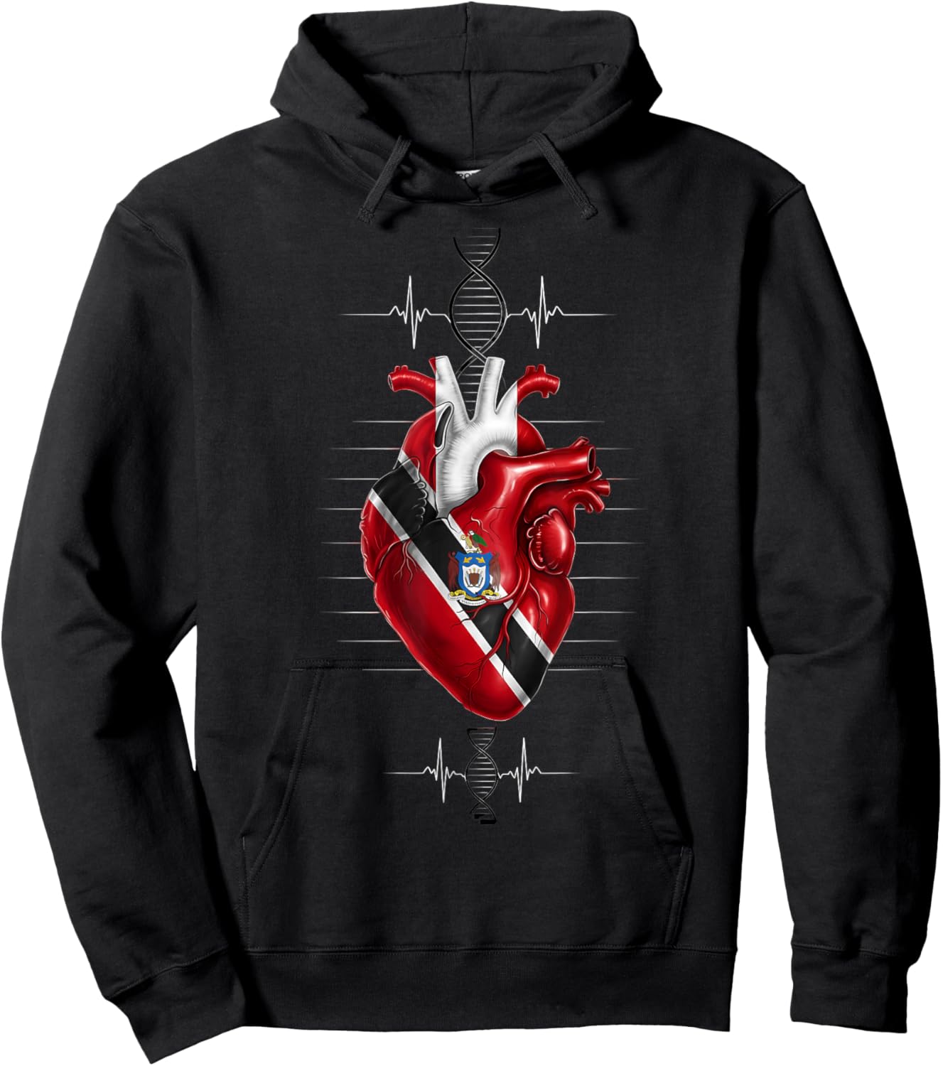 Trinidad and Tobago Flag Trini Flag Roots Trinidadian Hoodie - Hoodie | Black