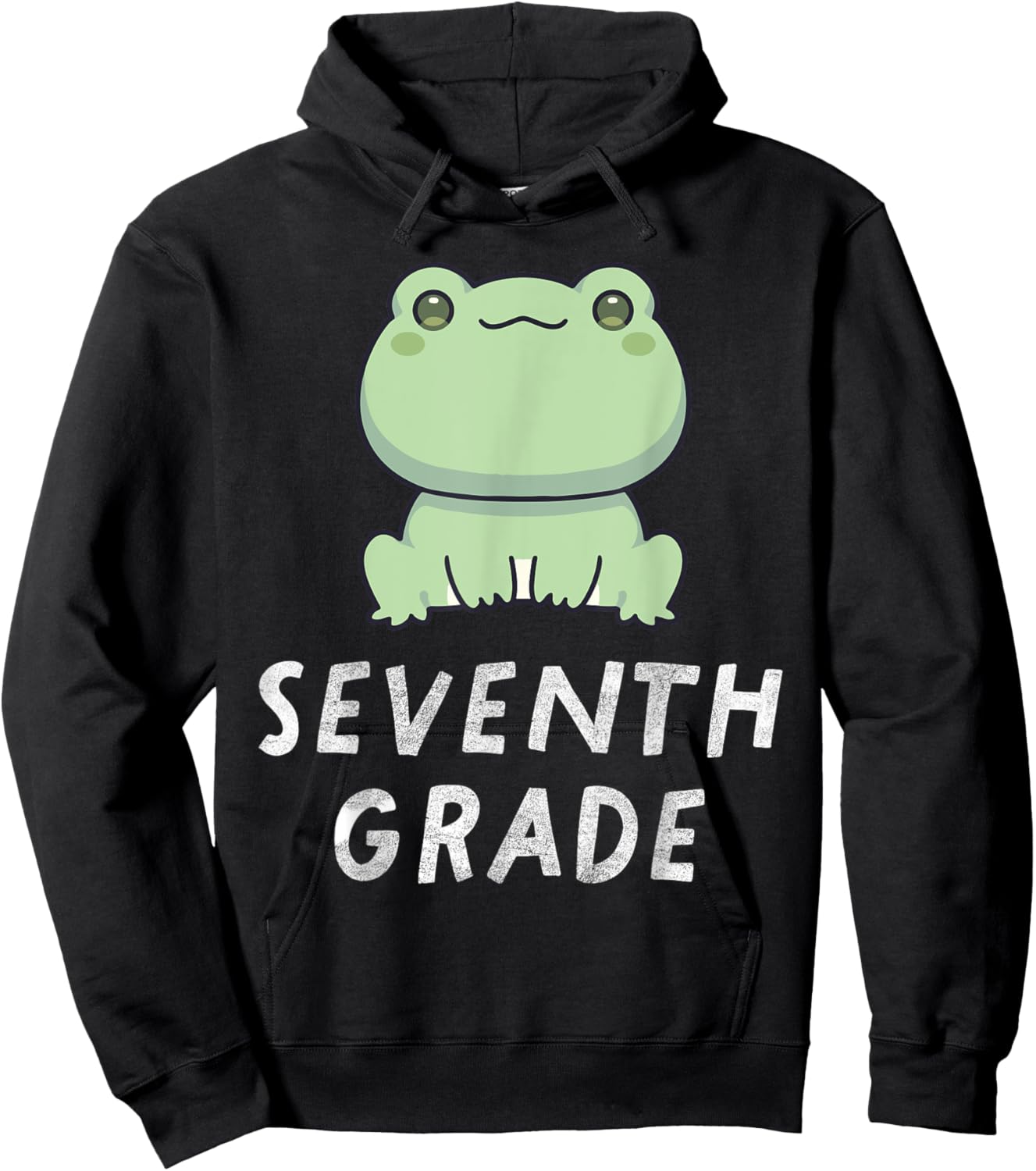 7th Grade Frog Back To School Student Teacher Hoodie - Hoodie | Black