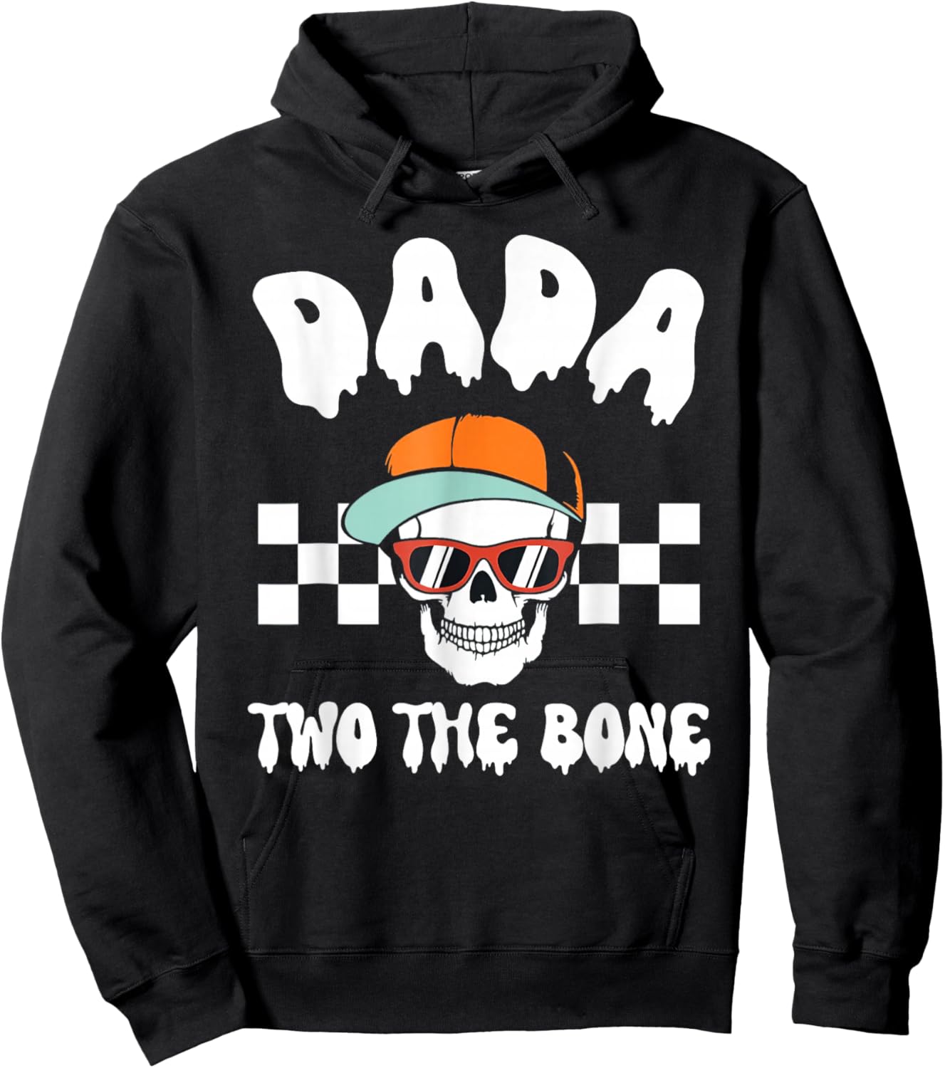Dada Two The Bone Skeleton Halloween 2nd Birthday Gigi Hoodie - Hoodie | Black