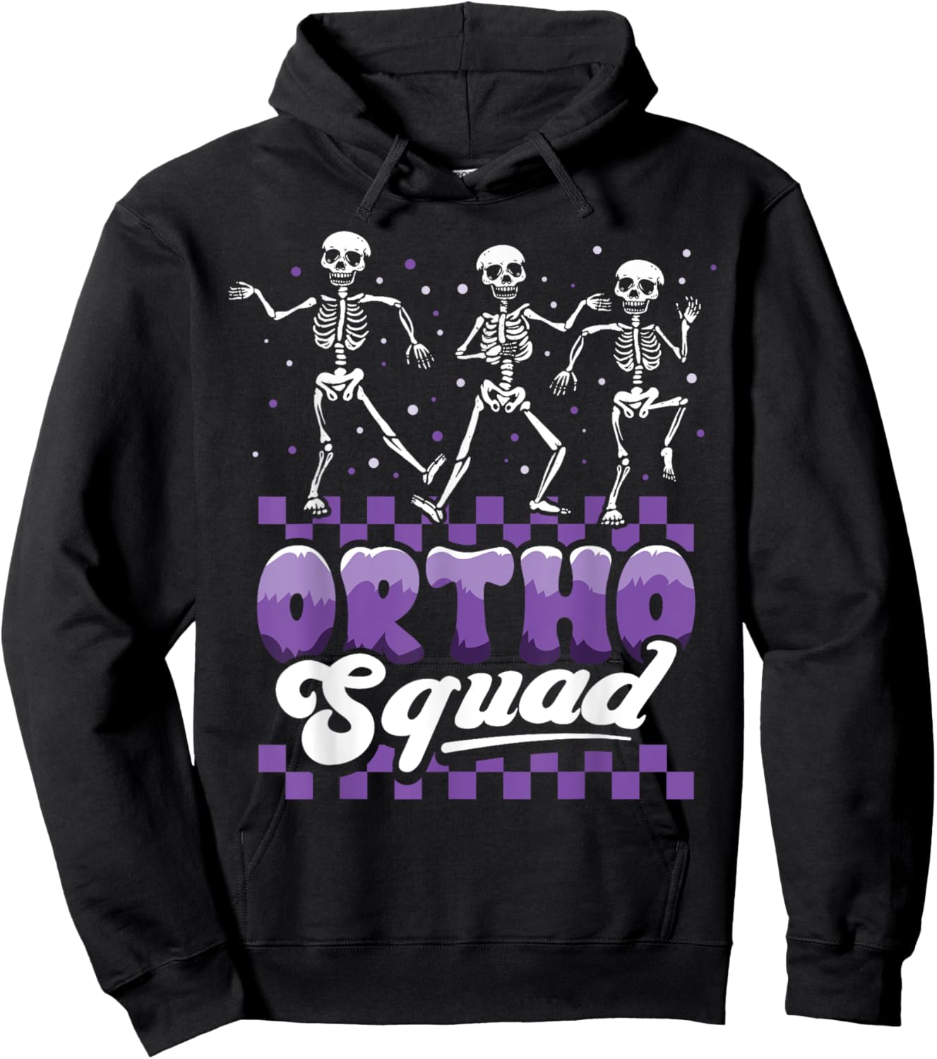 Dancing Skeleton Ortho Squad Nurse Orthopedic Halloween Hoodie - Hoodie | Black