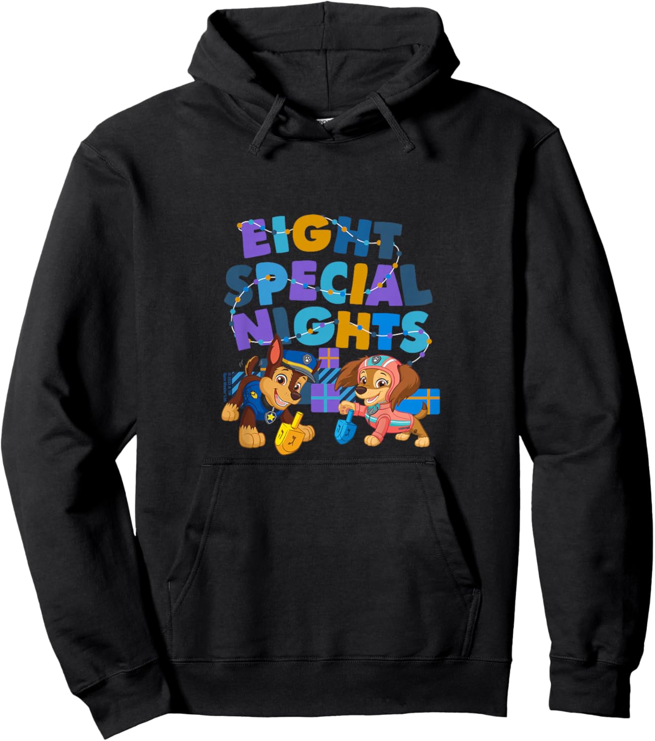 PAW Patrol Hanukkah Eight Special Nights Chase & Liberty Hoodie - Hoodie | Black