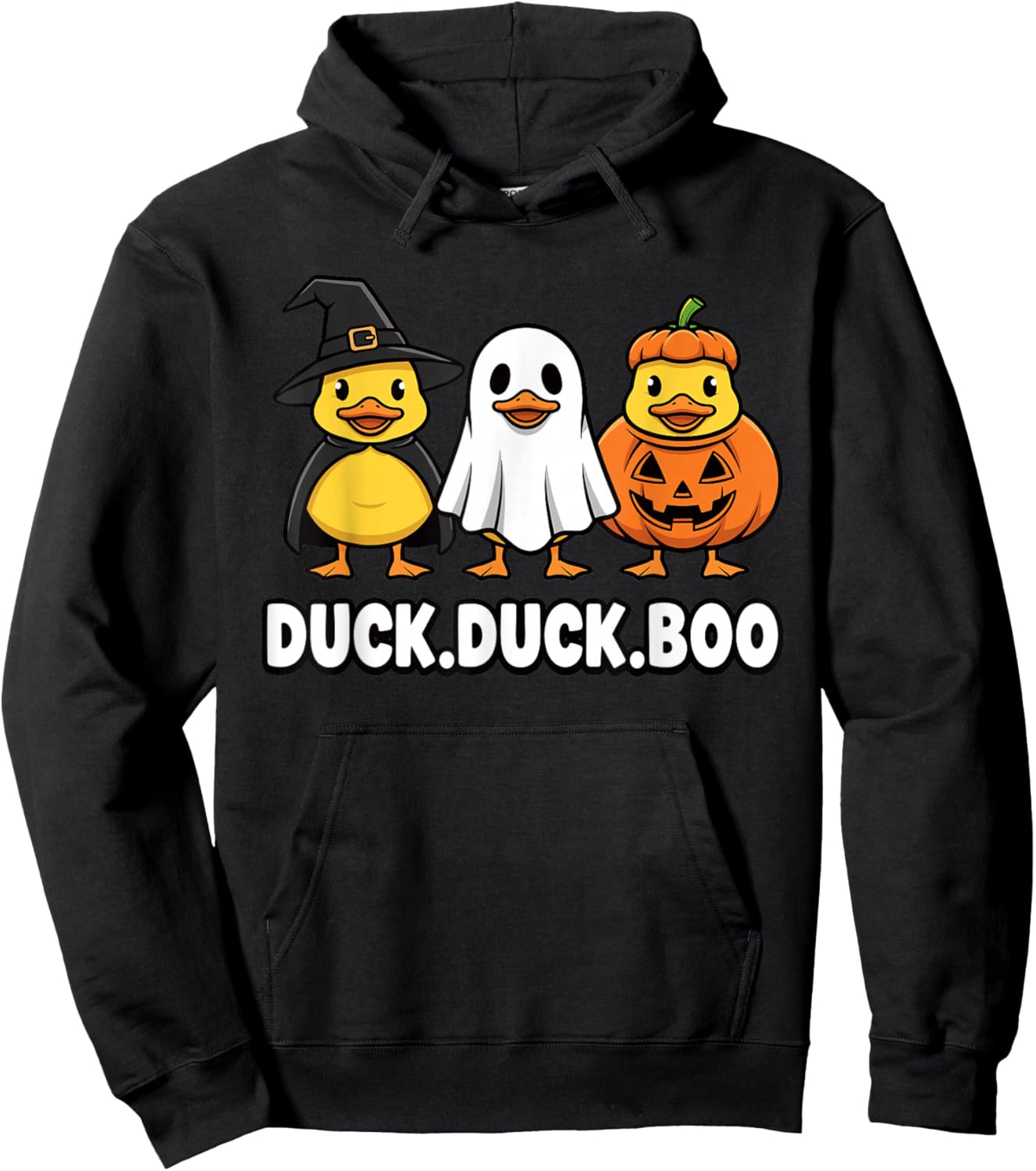 Duck Boo Halloween Ducks Witch Ghost Pumpkin Family Matching Hoodie - Hoodie | Black