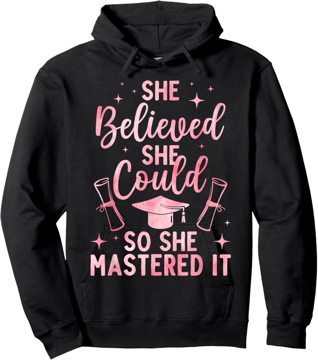 Masters Degree Graduation Art Girl Masters Degree Hoodie - Hoodie | Black