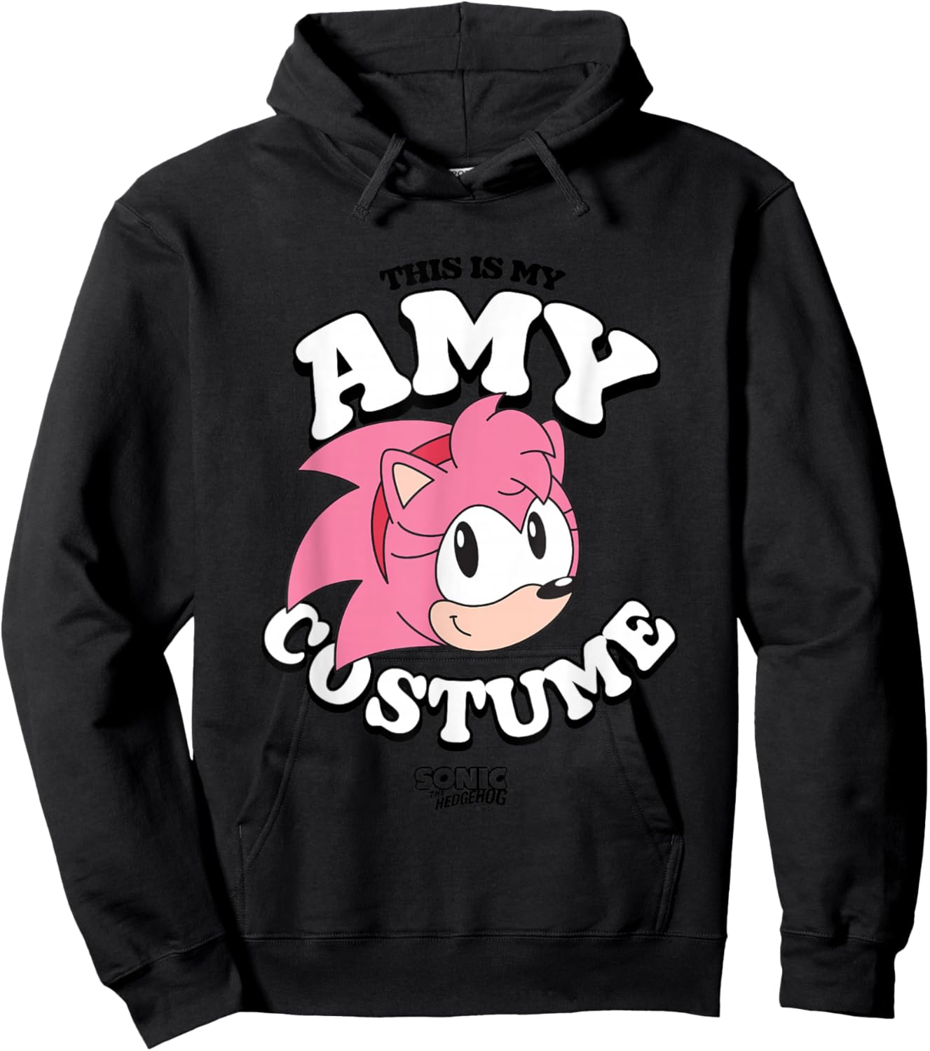 Sonic The Hedgehog Halloween This Is My Amy Retro Costume Hoodie - Hoodie | Black