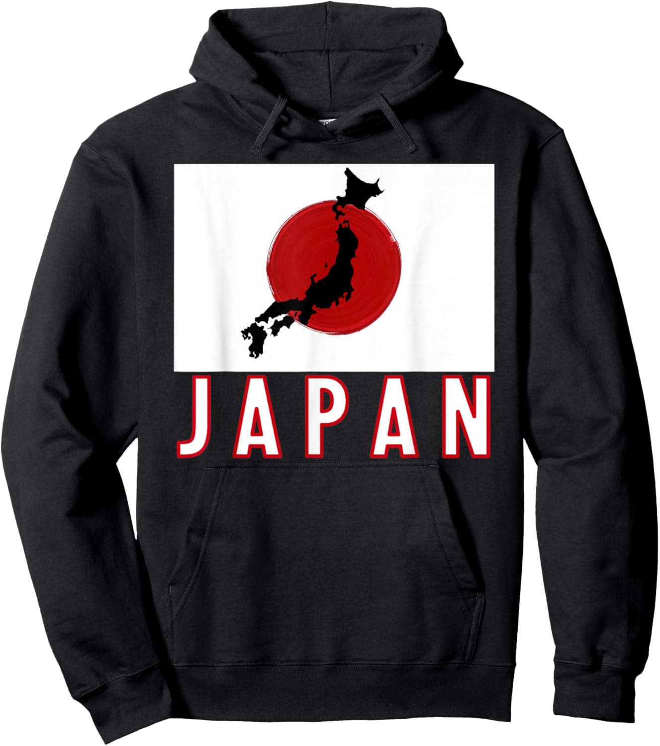 Flag of Japan Patriotic Men Women Children Japanese Hoodie - Hoodie | Black