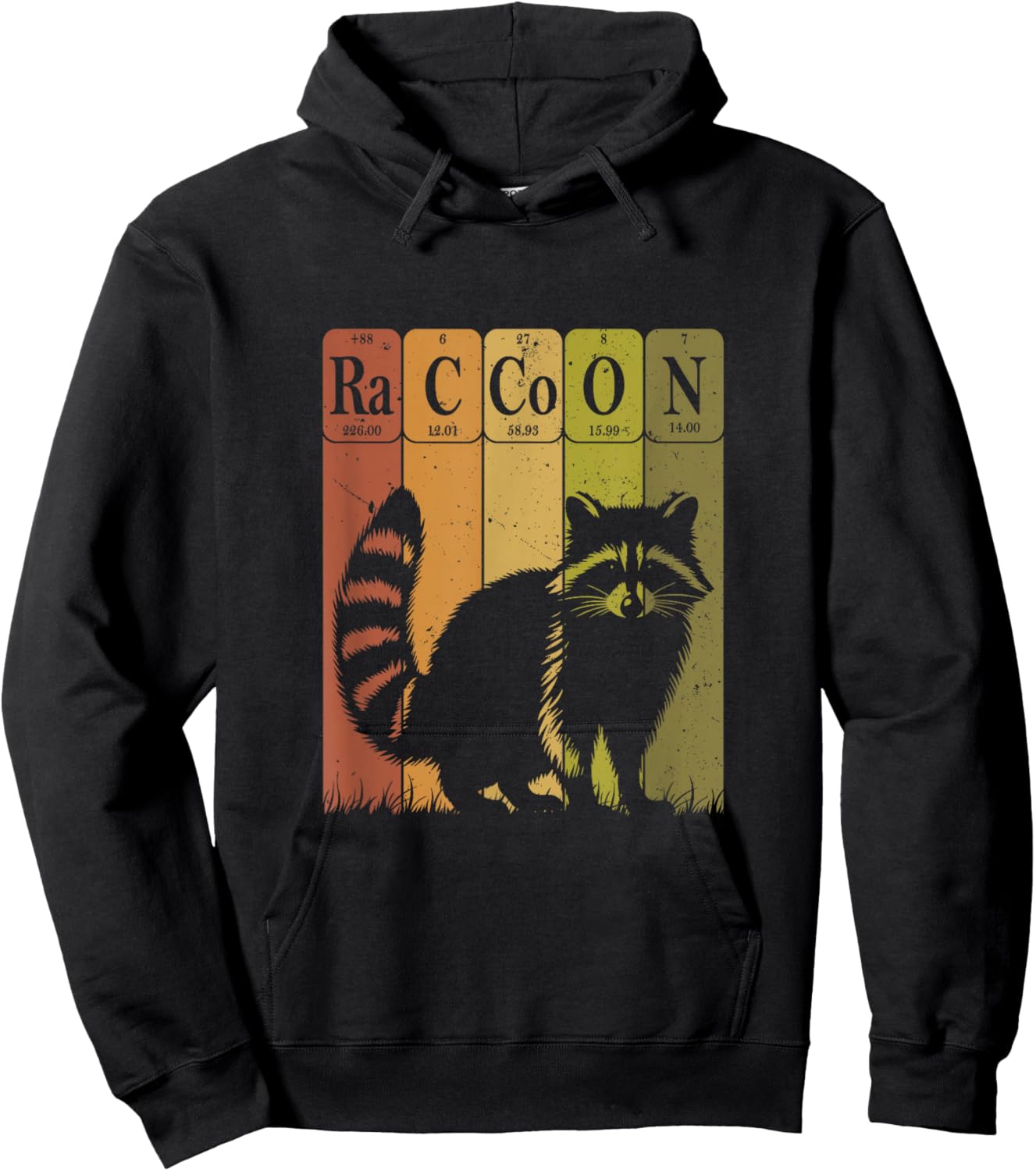 Raccoon Periodic Table of Elements Shirt Chemistry Racoon Hoodie - Hoodie | Black