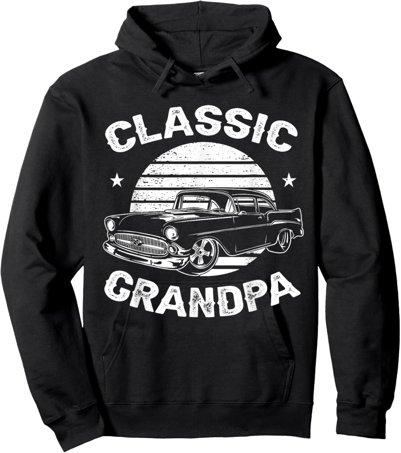 Grandpa Vintage Retro Classic Funny Car Lover Enthusiast Hoodie - Hoodie | Black