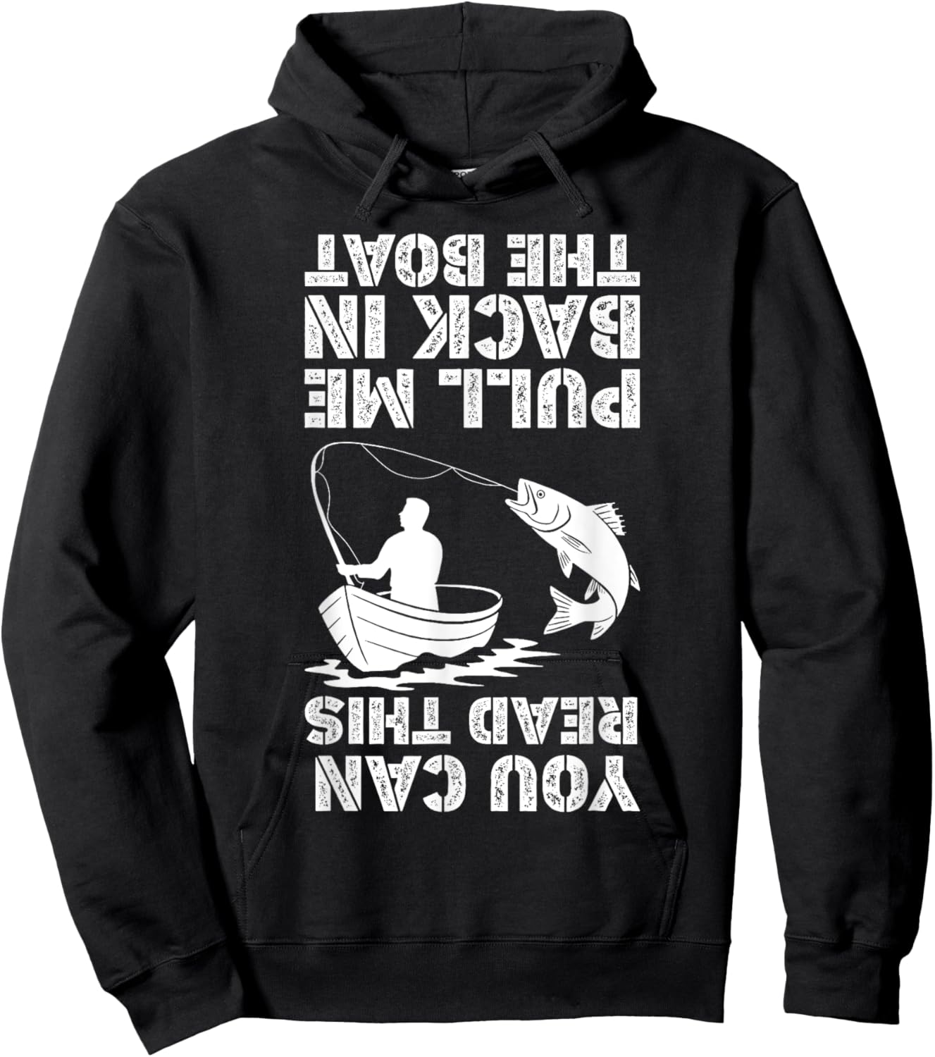 Funny Fishing Shirts Boys Dad Grandpa Fisherman Hoodie - Hoodie | Black