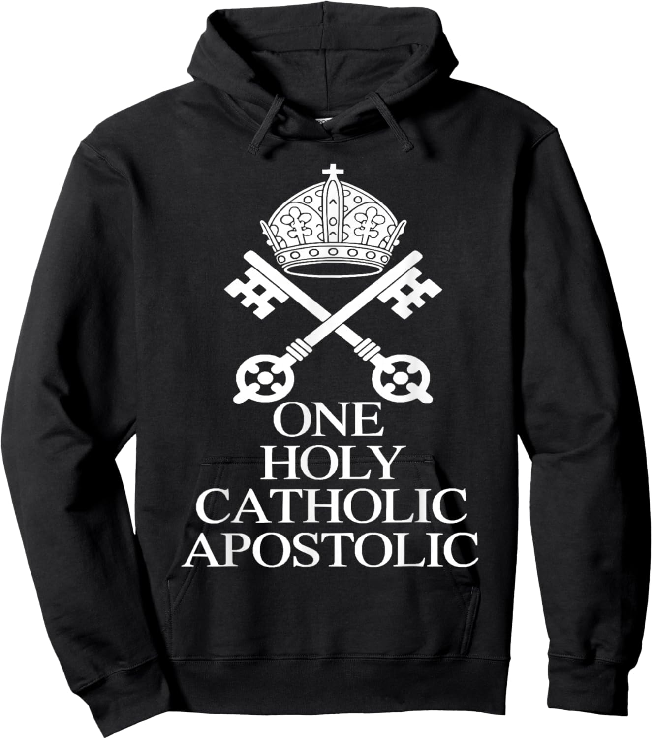 One Holy Catholic Apostolic Papal Keys Hoodie - Hoodie | Black