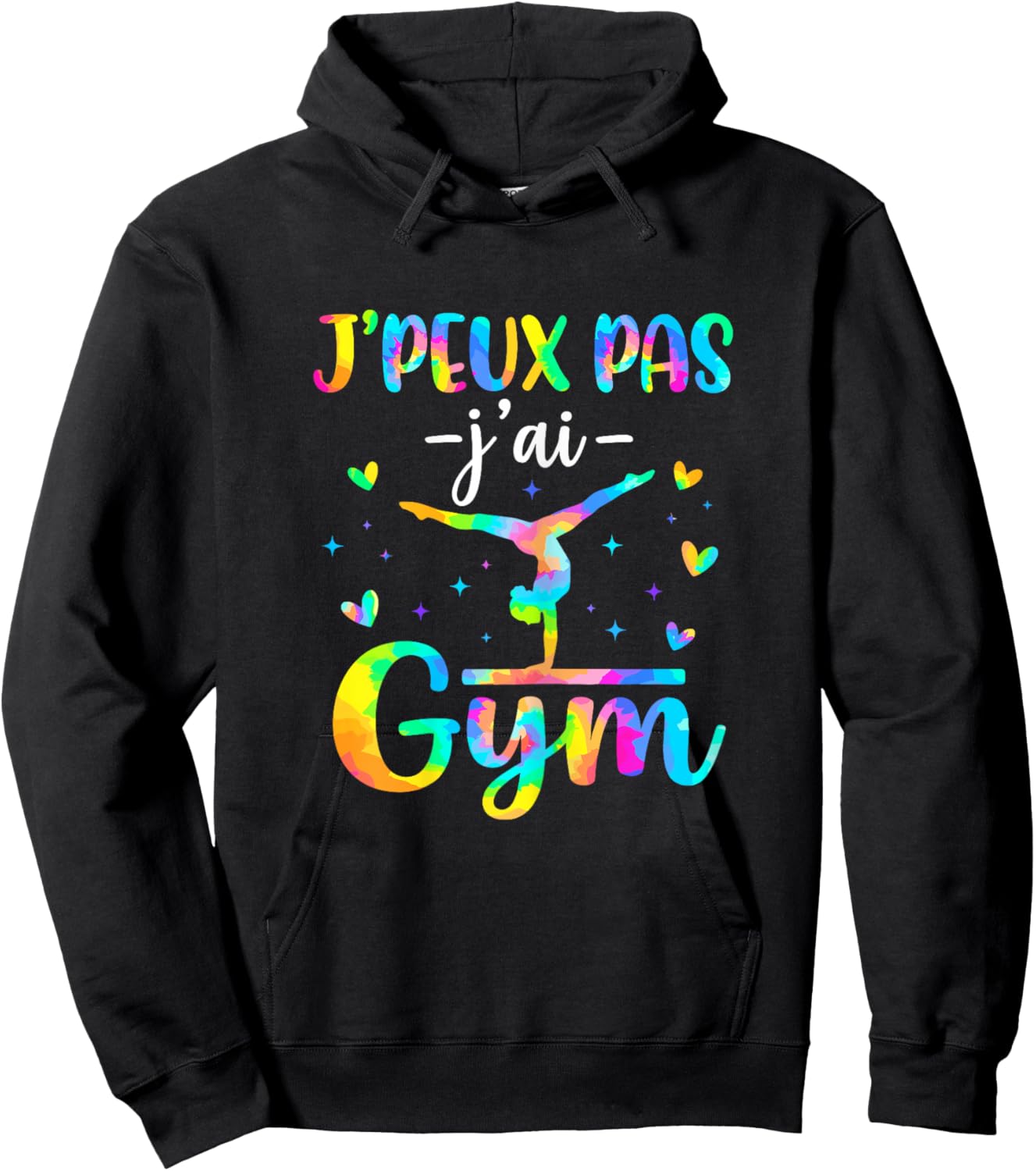 Je Peux Pas J'Ai Gym Fille Gymnastique Rythmique Hoodie - Hoodie | Black