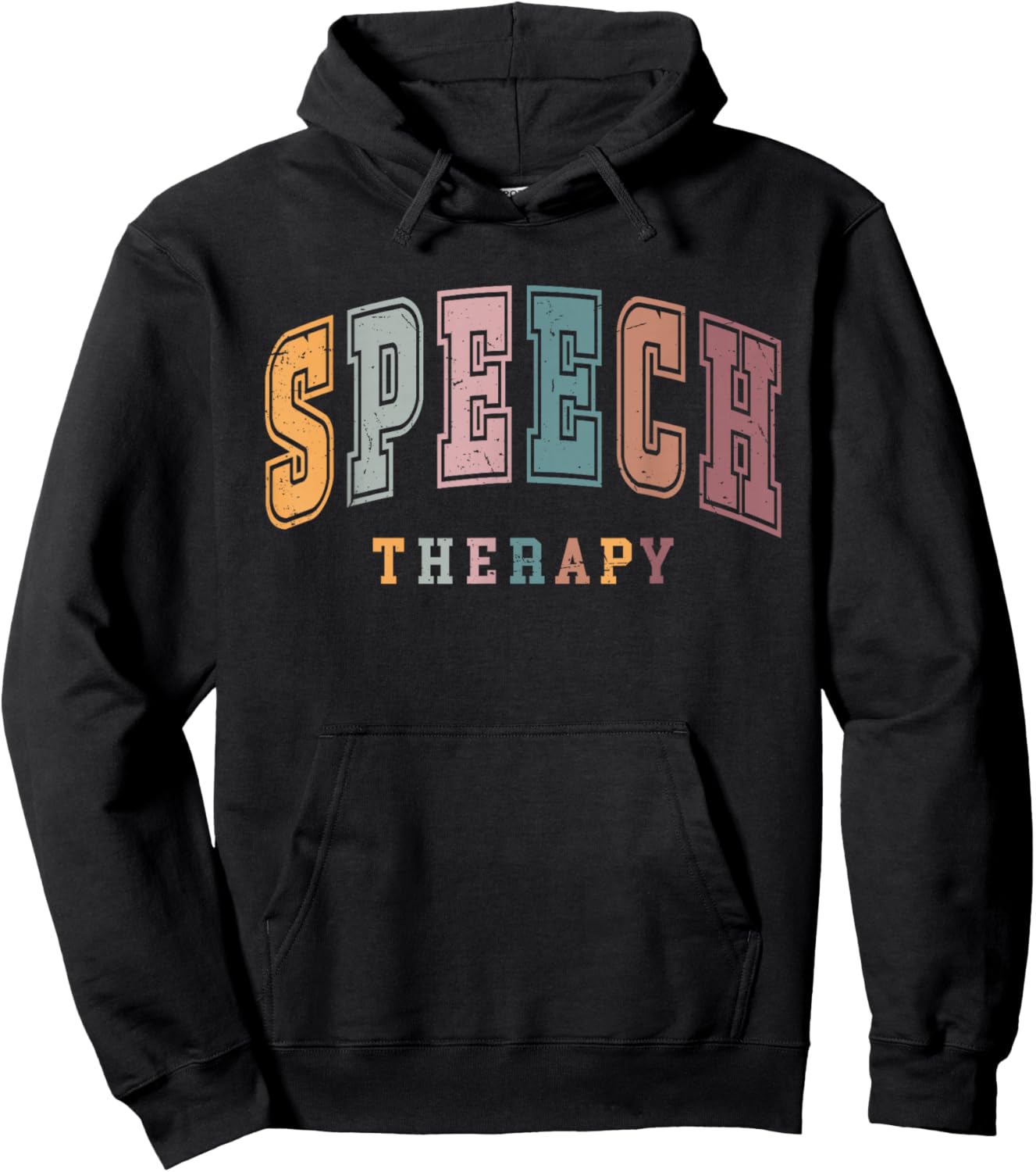 Vintage Speech Therapy SLP Speech Language Pathologist Team Hoodie - Hoodie | Black