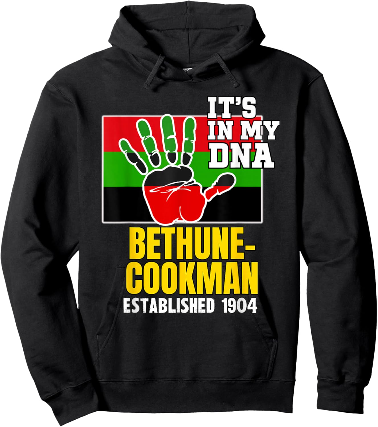 Bethune–Cookman, BSU, Red, Black and Green HBCU Hoodie - Hoodie | Black