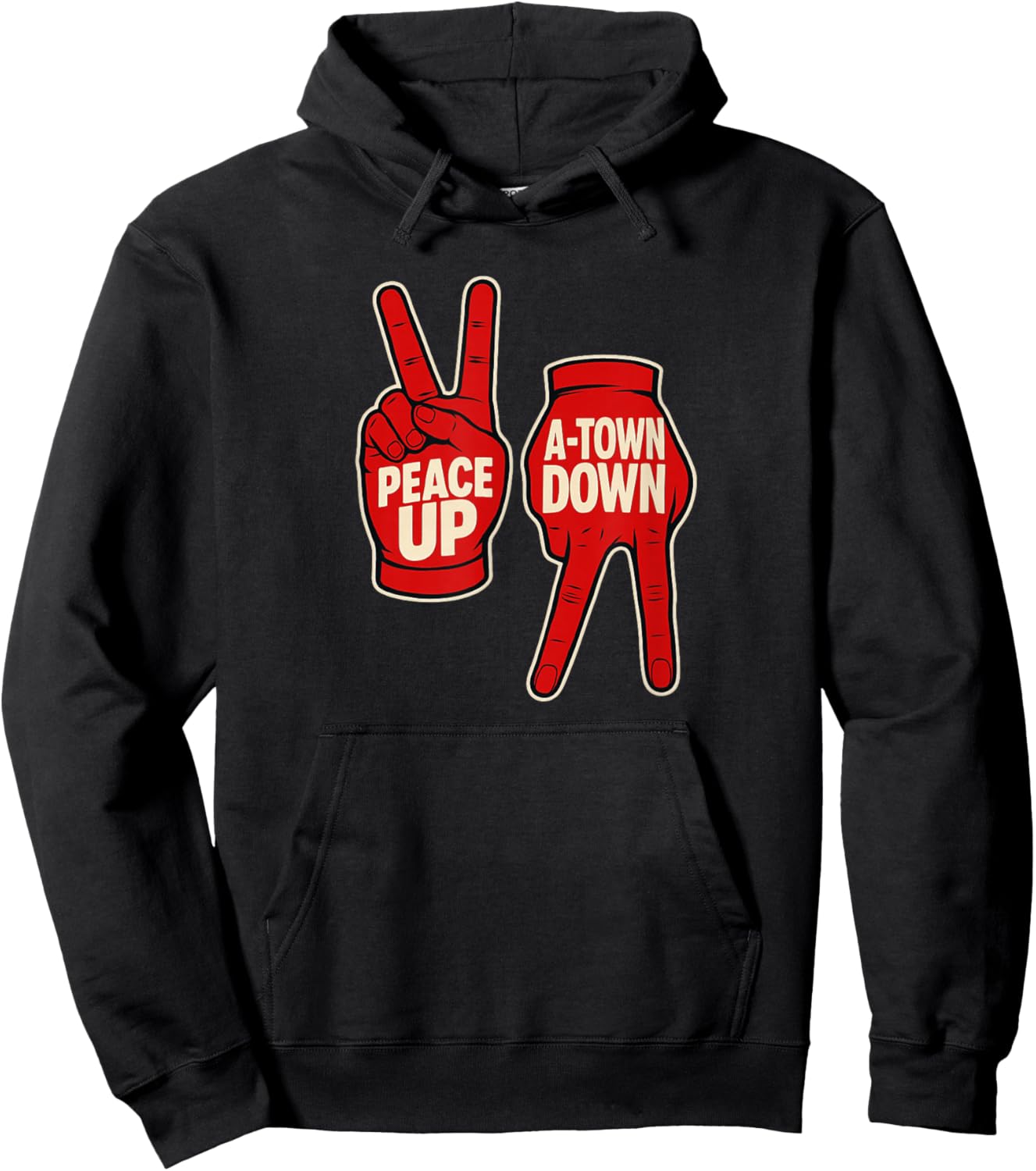 Peace Up A Town Down Apparel Men Women Hoodie - Hoodie | Black