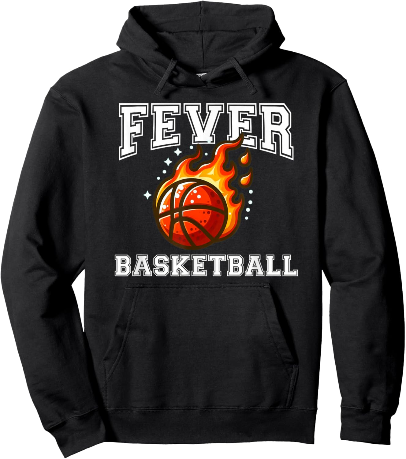 Basketball Fever Vintage Hoodie - Hoodie | Black